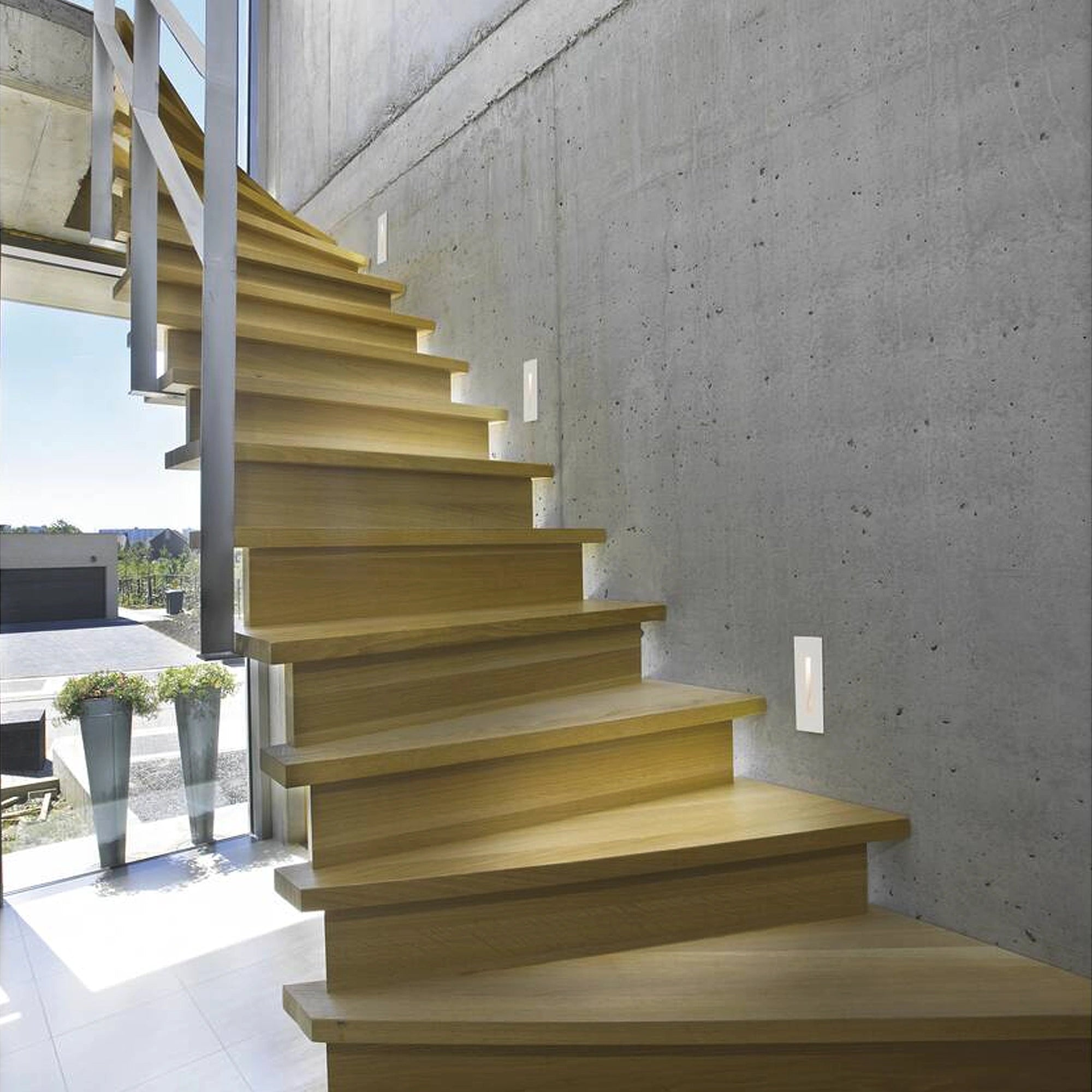 LED ugradbena svjetiljka NOTAPO S, zidna, bijela, 2.2W, 3000K, IP20