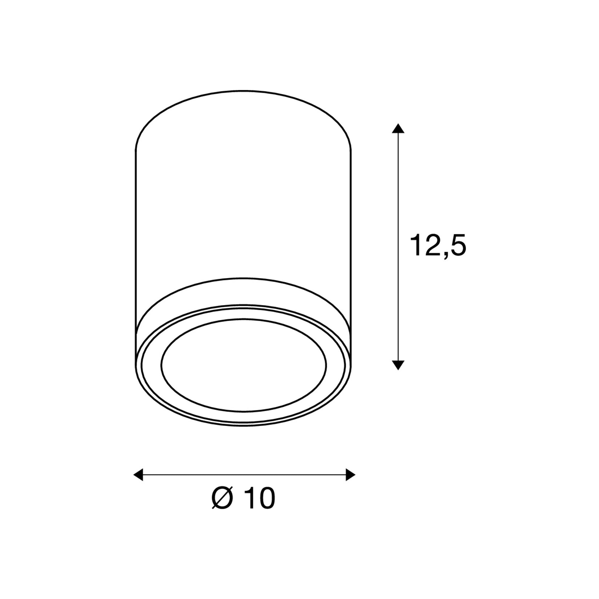 LED stropna svjetiljka ENOLA ROUND M, antracit, 11W, 3000/4000K, IP65
