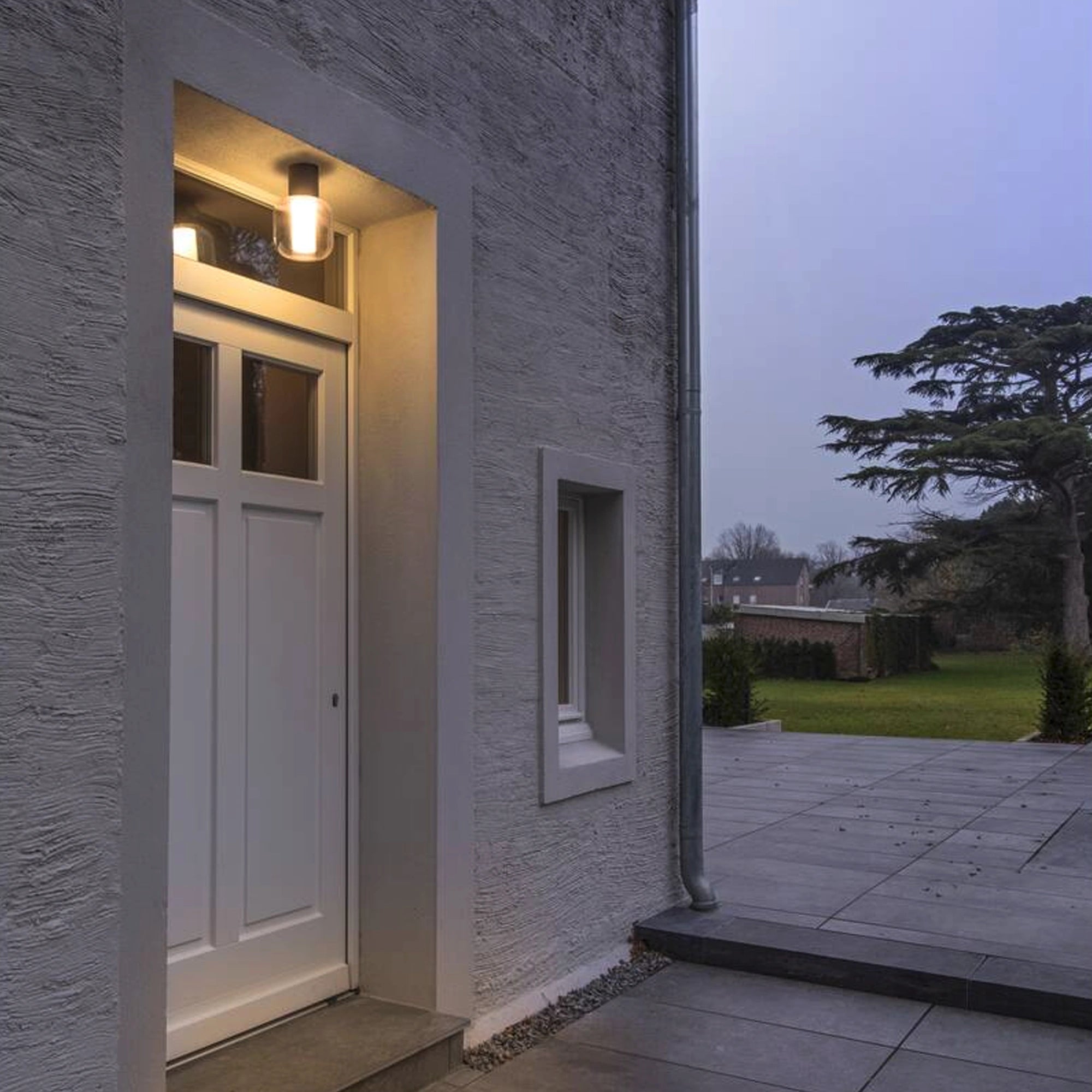 LED stropna svjetiljka OVALISK, antracit, 7.9W, 3000/4000K, IP65