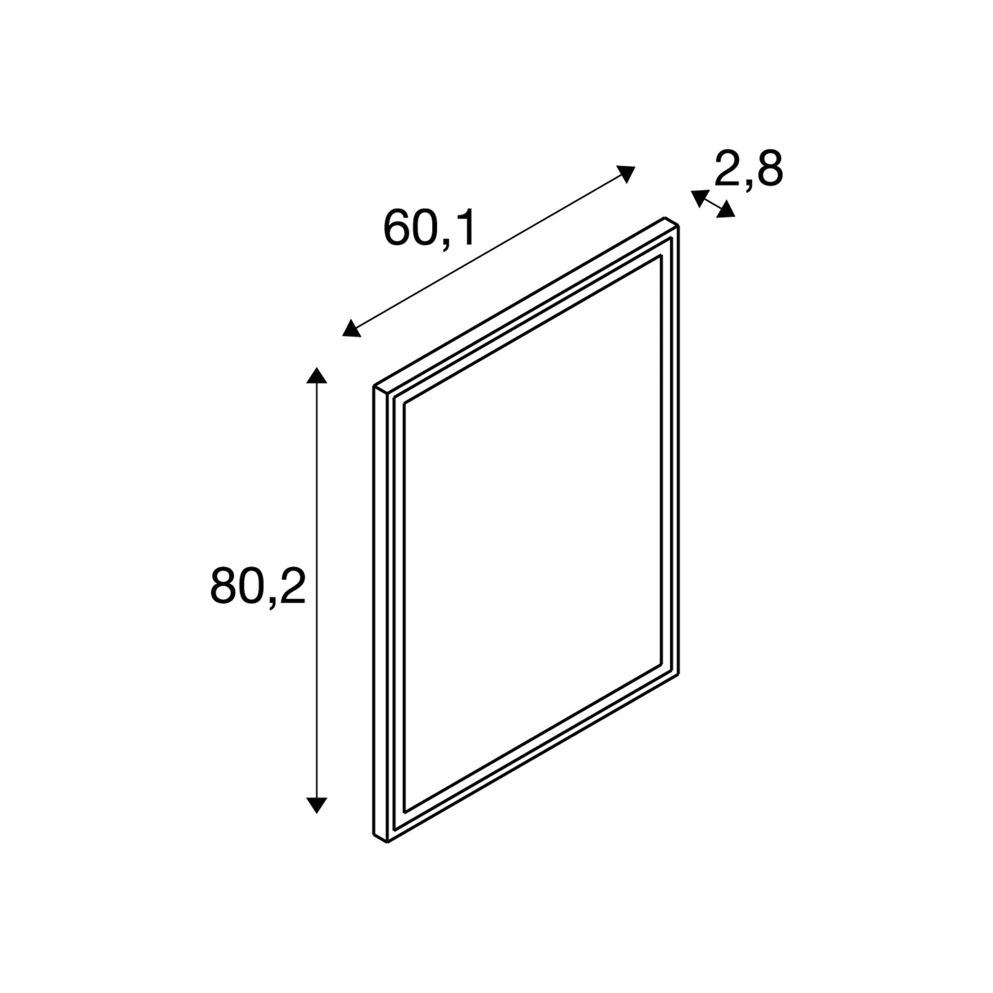 LED ogledalo TRUKKO, kvadratno, prozirno/mliječno, 25W, CCT, IP44