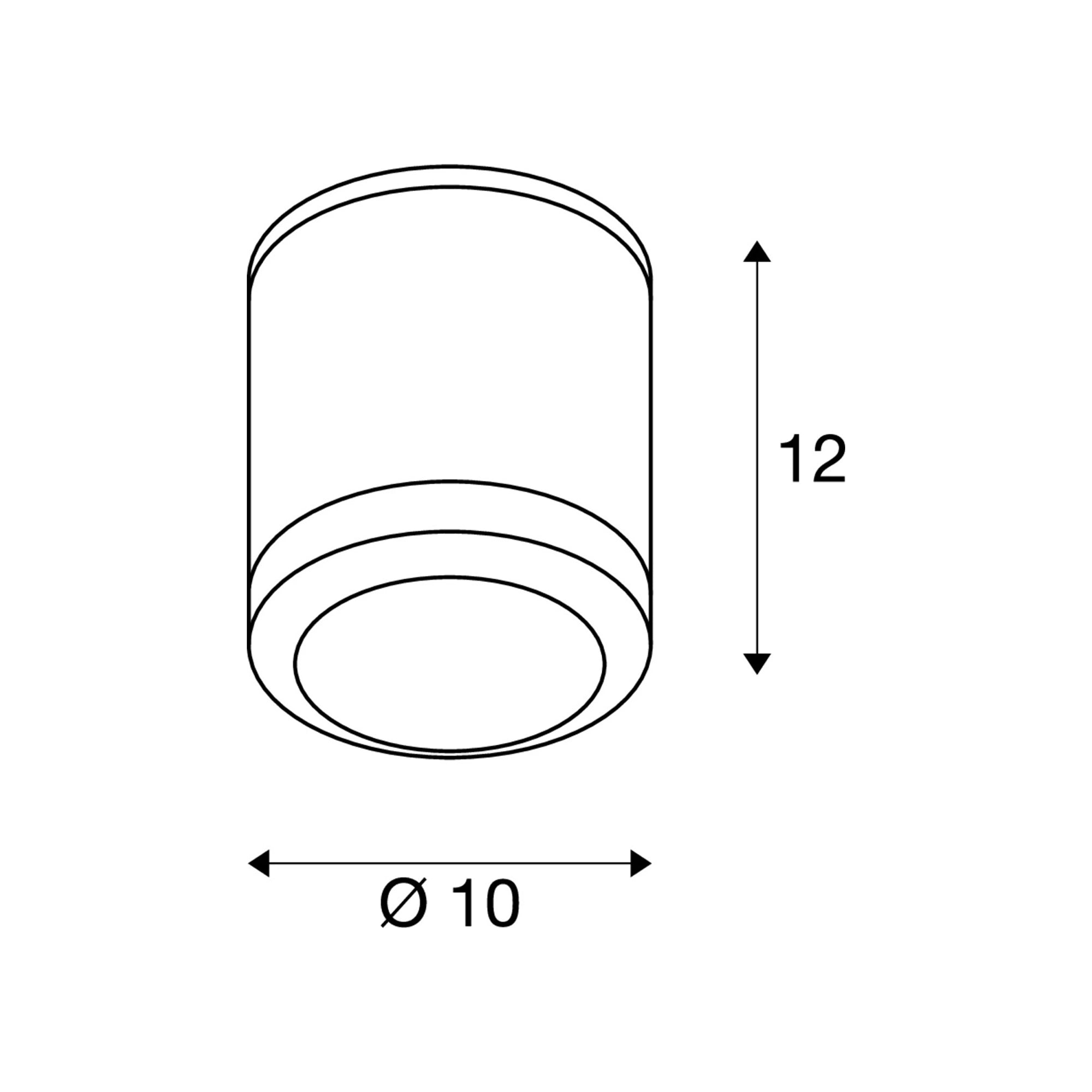 LED stropna svjetiljka ENOLA OCULUS, antracit, 11W, 3000/4000K, IP65