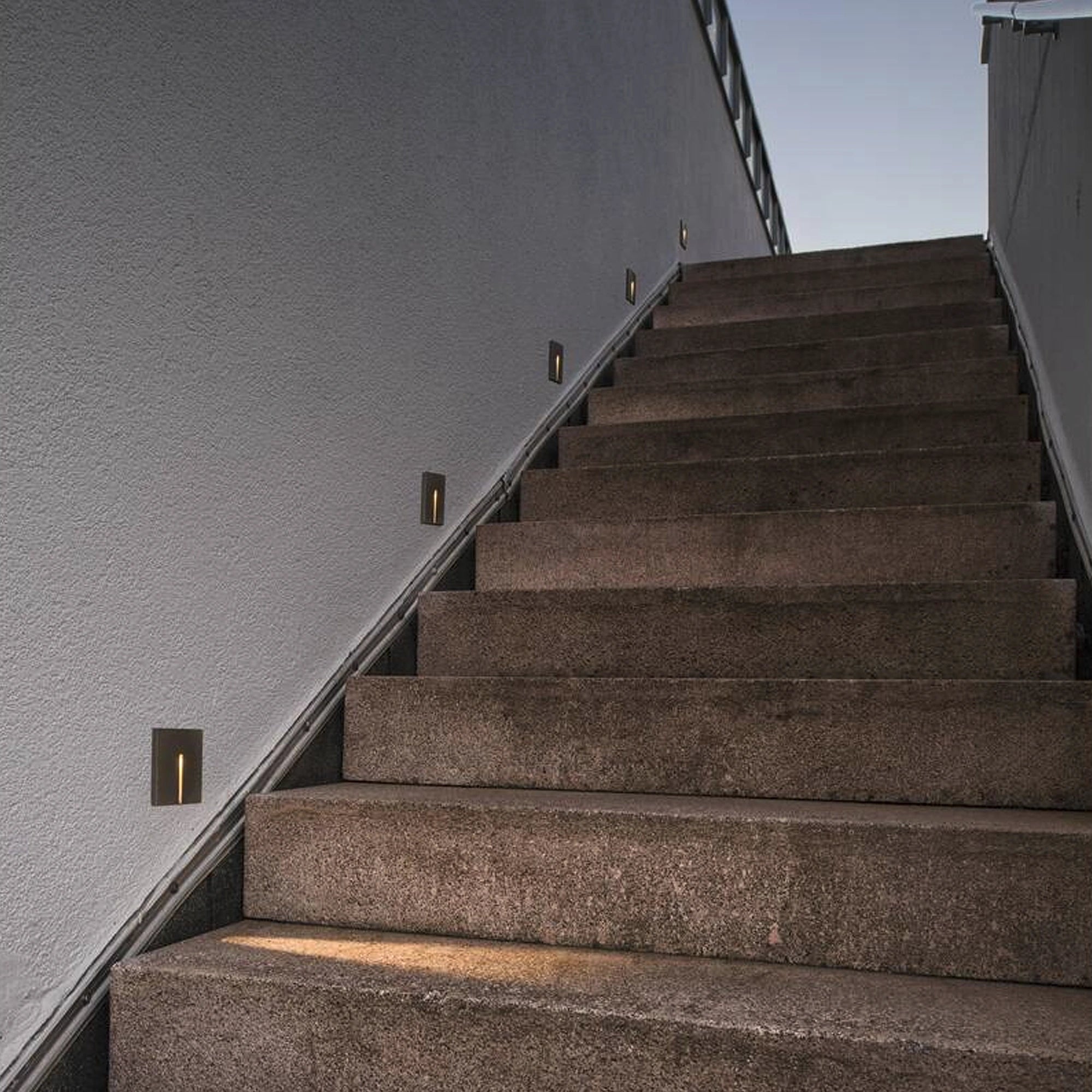 LED zidna svjetiljka CONCRETO CUT, ugradbena, siva/crna, 3.2W, 3000K, IP65