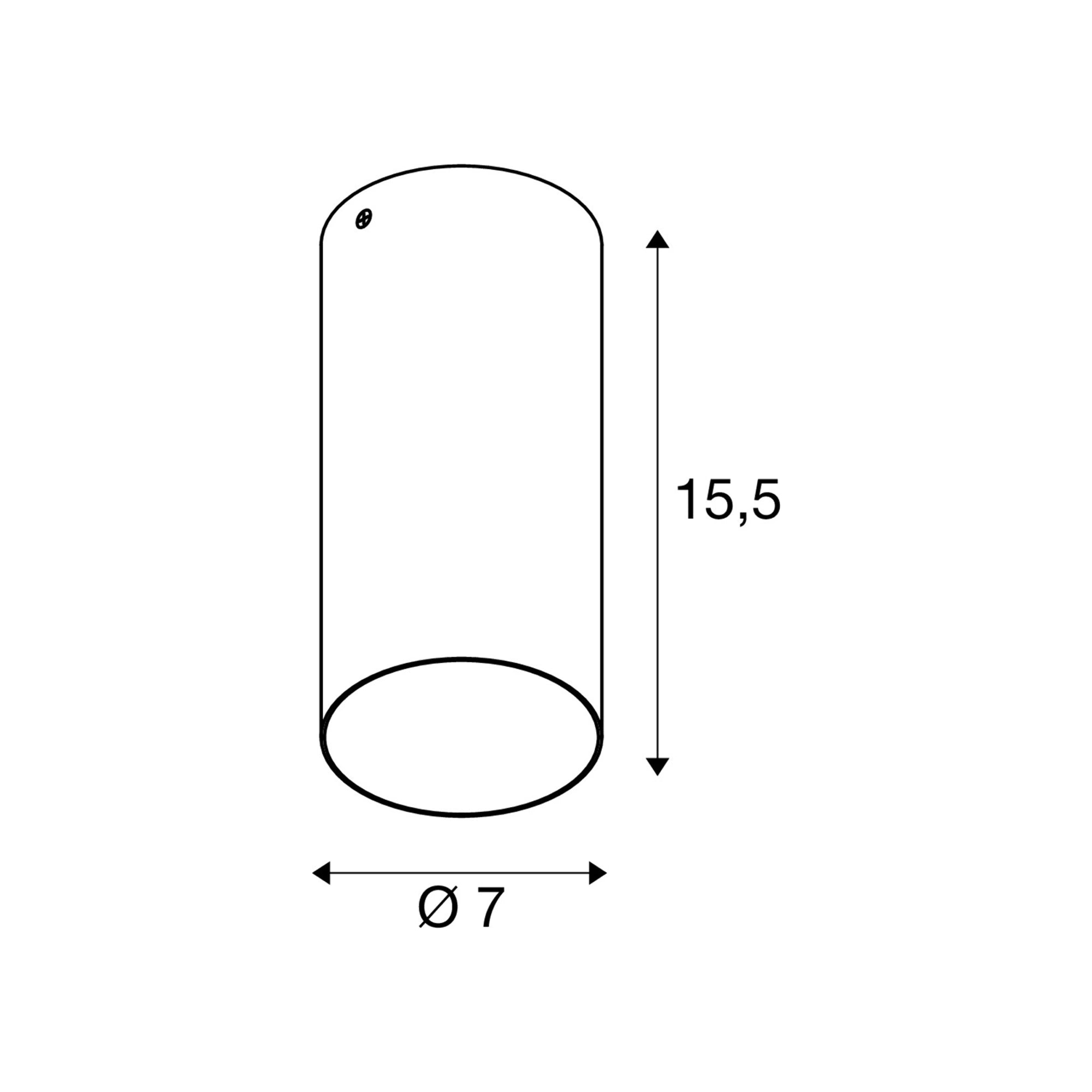 Spot svjetiljka ASTO TUBE, stropna, crna, 1xGU10, IP20