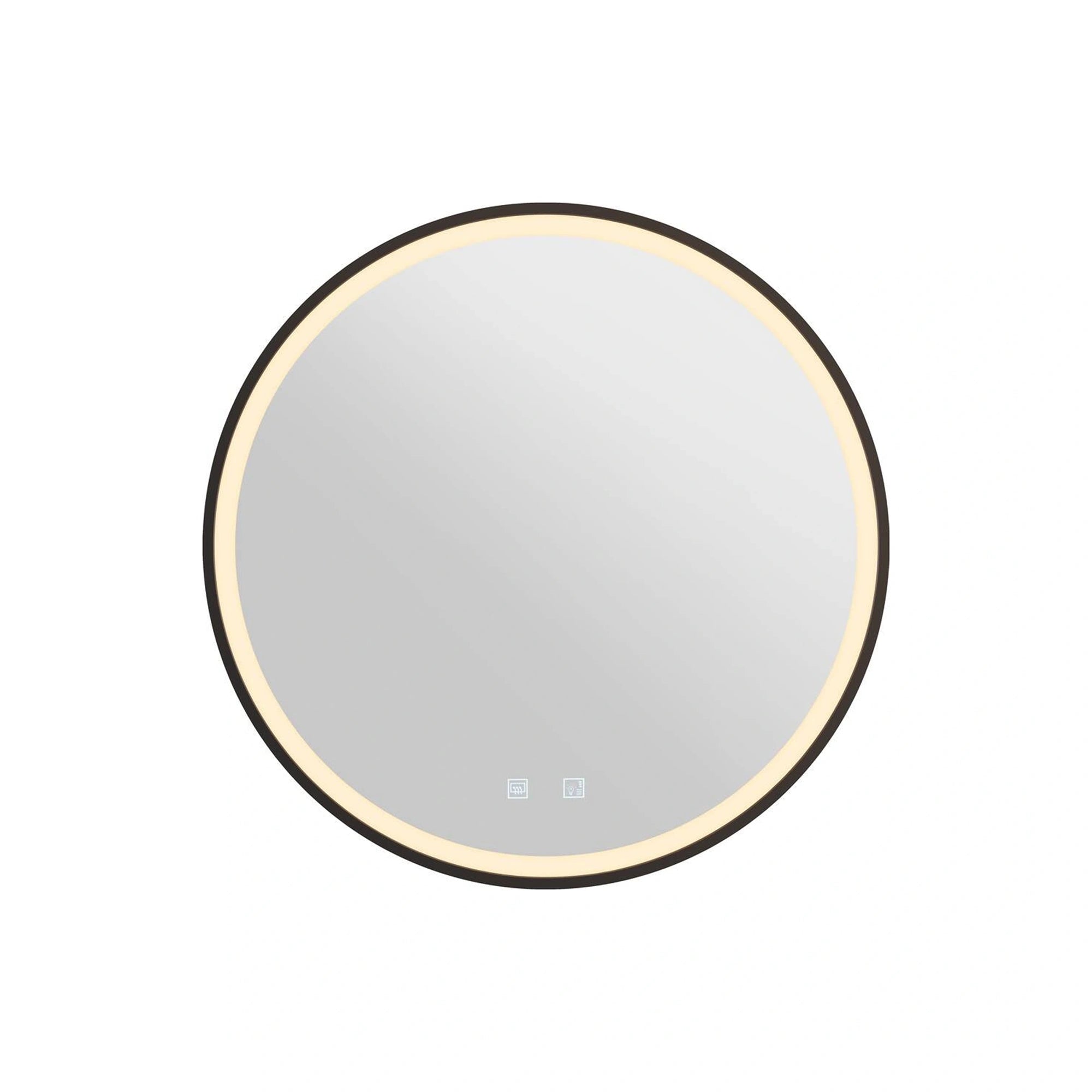 LED ogledalo TRUKKO 60, okruglo, prozirno/crno, 25W, CCT, IP44