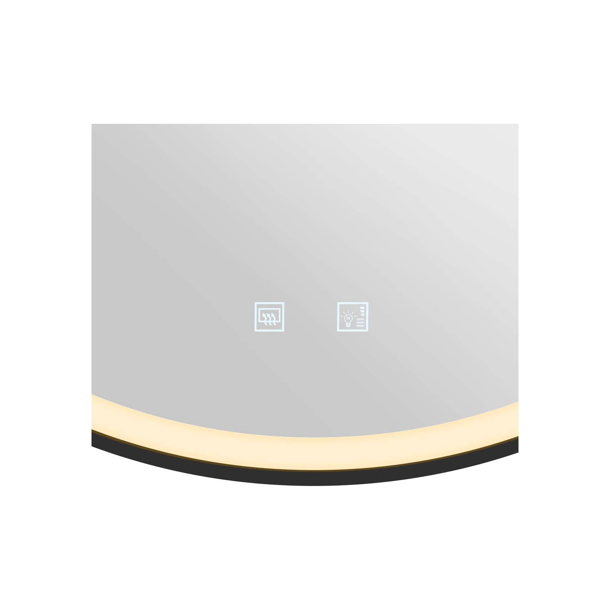 LED ogledalo TRUKKO 80, okruglo, prozirno/crno, 23W, CCT, IP44