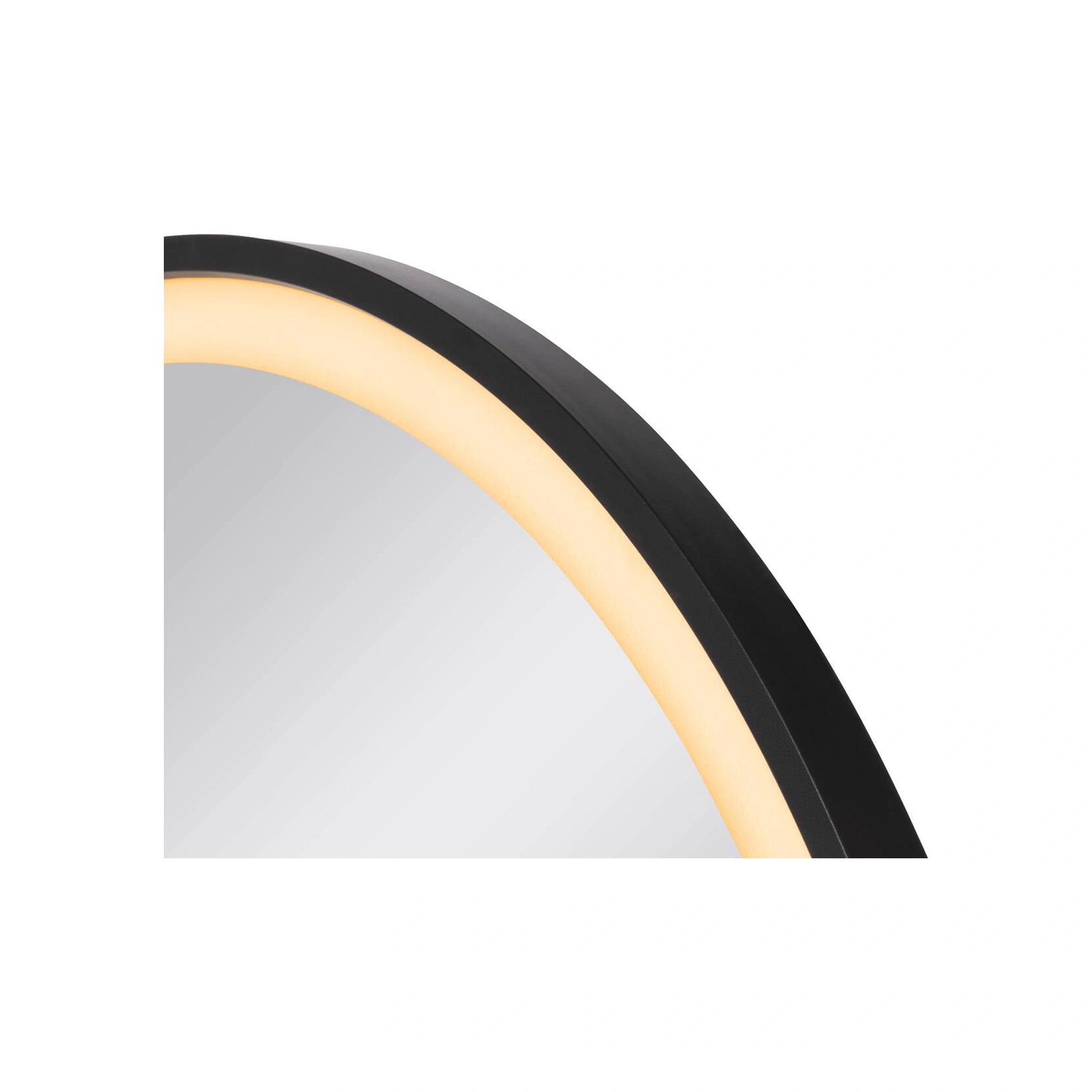 LED ogledalo TRUKKO 80, okruglo, prozirno/crno, 23W, CCT, IP44