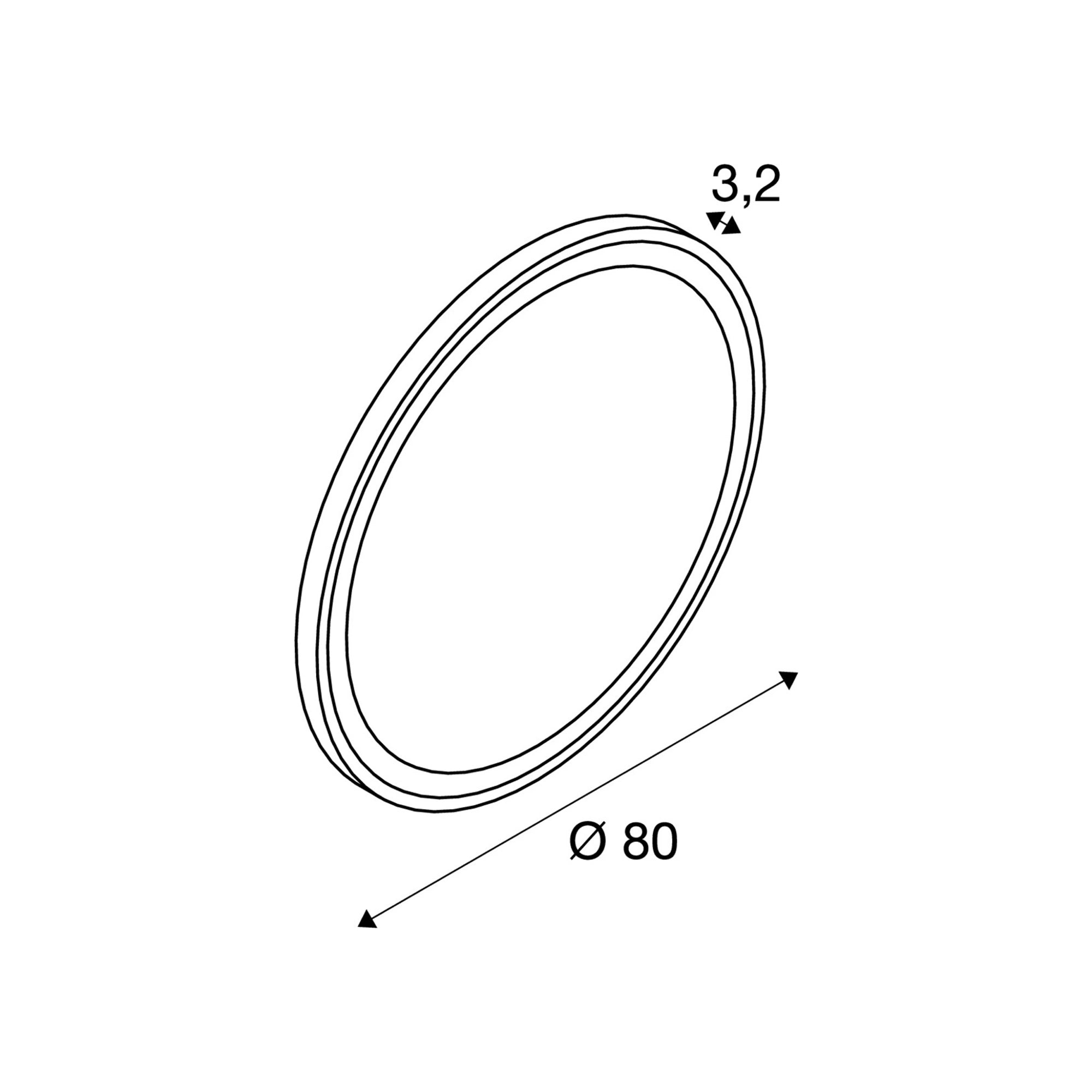 LED ogledalo TRUKKO 80, okruglo, prozirno/crno, 23W, CCT, IP44