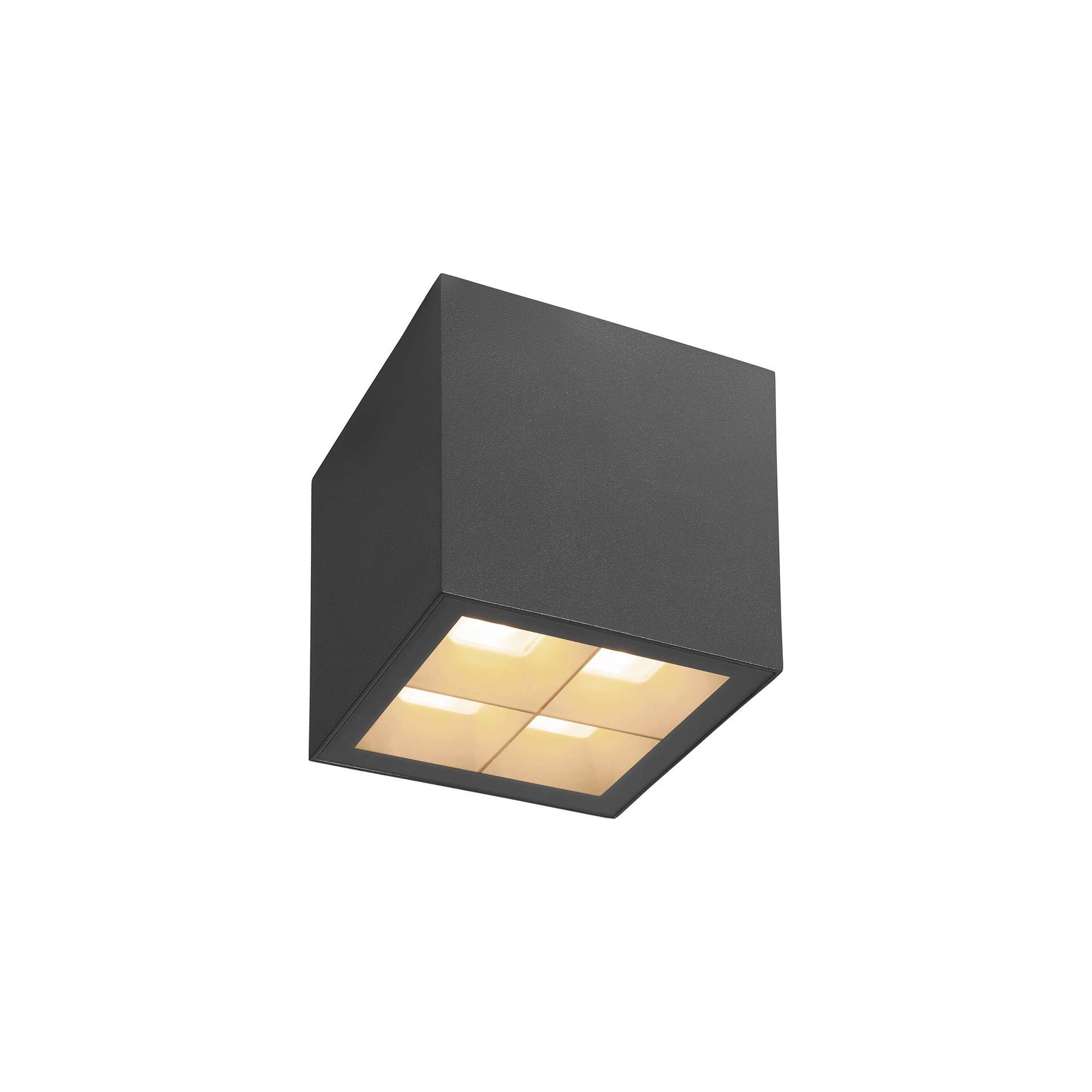 LED stropna svjetiljka CUBE, antracit, 15W, 2700/3000K, IP65