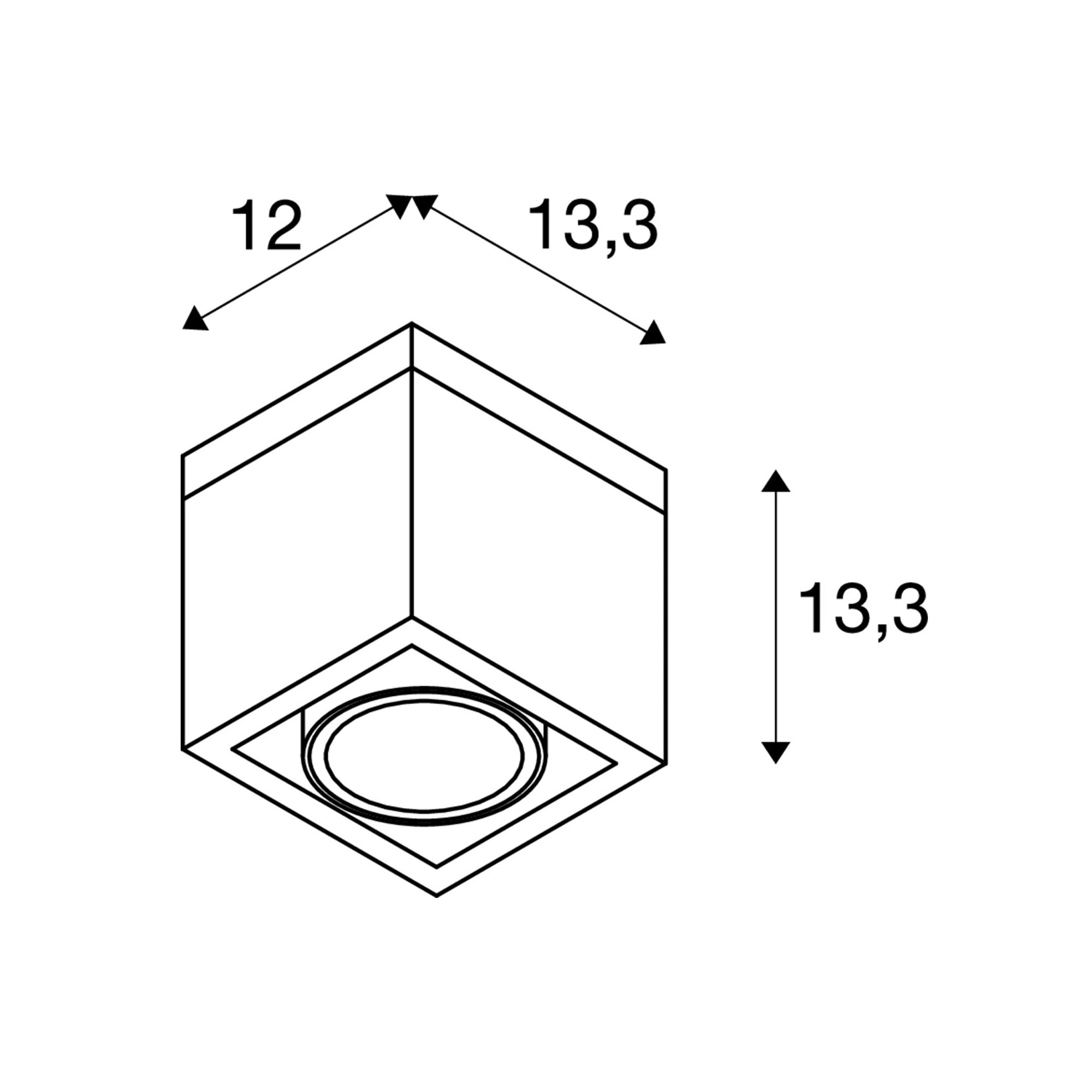 LED stropna svjetiljka ESKINA FRAME, antracit, 15W, 3000/4000K, IP65
