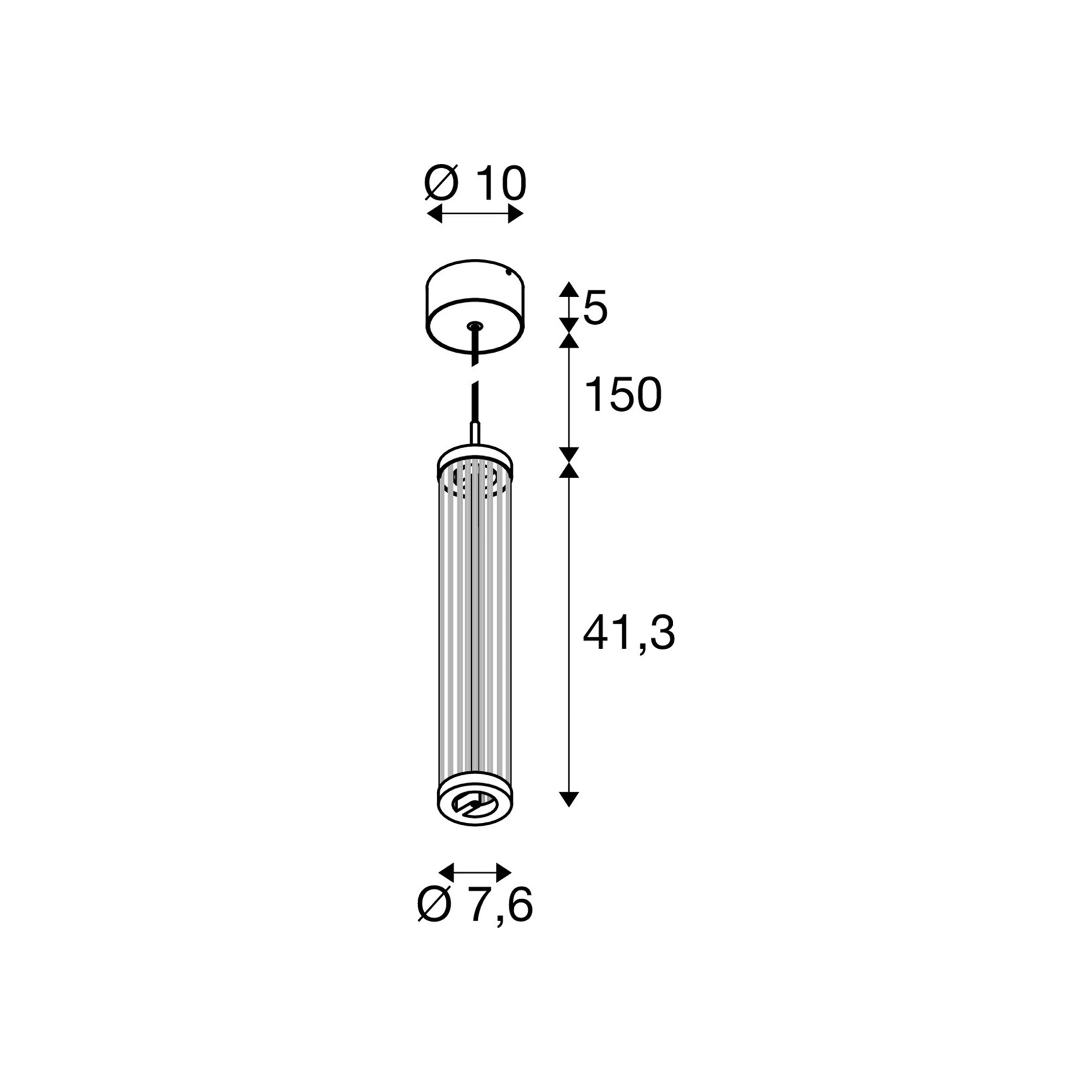 LED visilica QUIMERA, tamni bakar, 8.5W, 2700/3000K, IP20