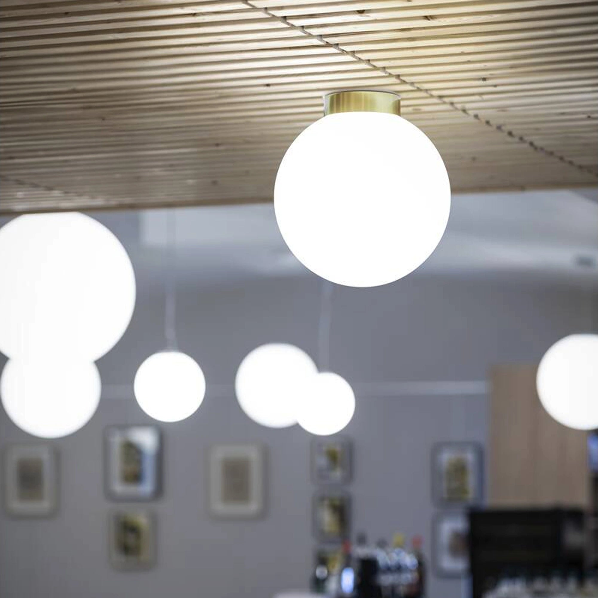 Stropna svjetiljka SUN 20, zlatna, 1xE27, IP20, Ø200mm