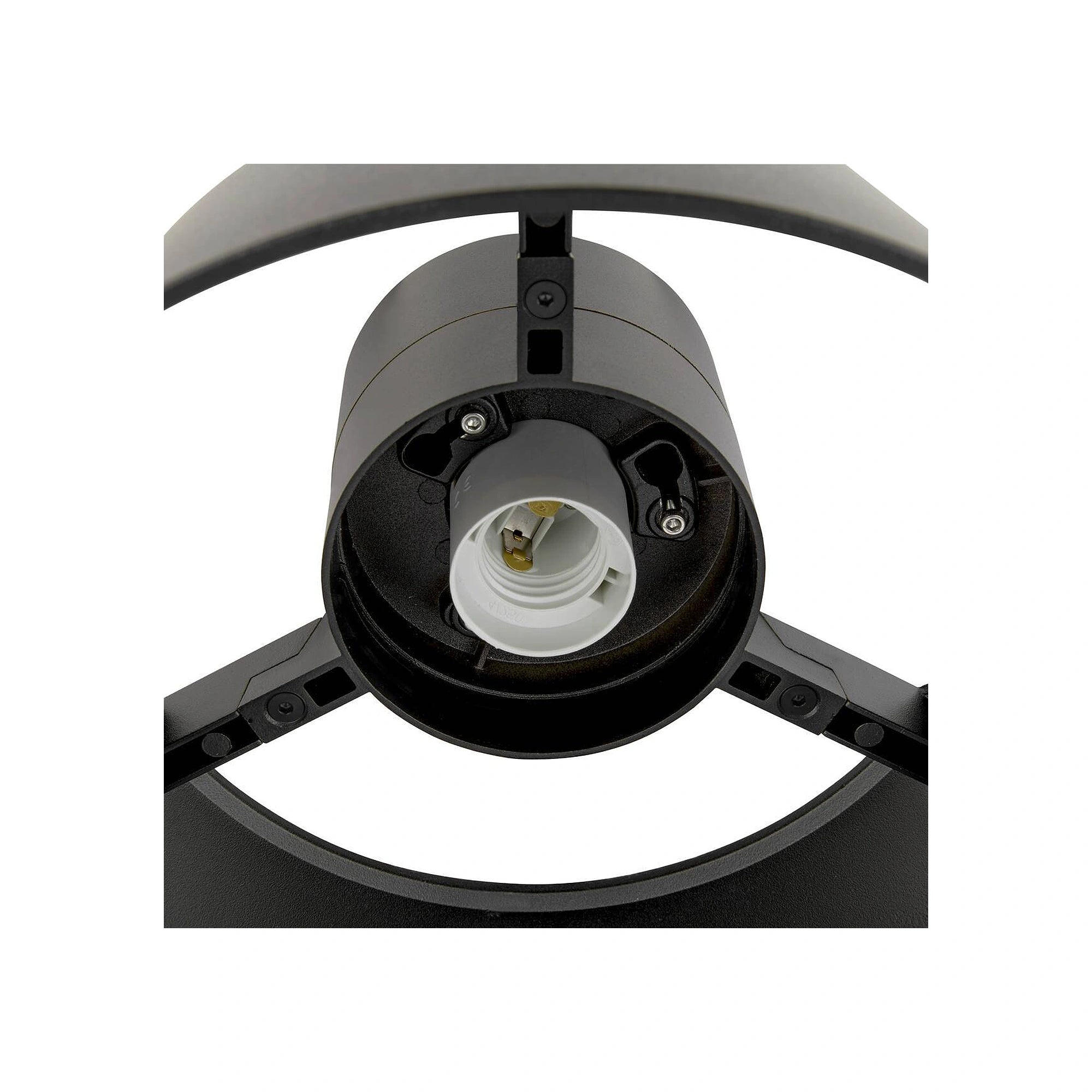 Stropna svjetiljka PHOTONI CYL, crna, 1xE27, IP65