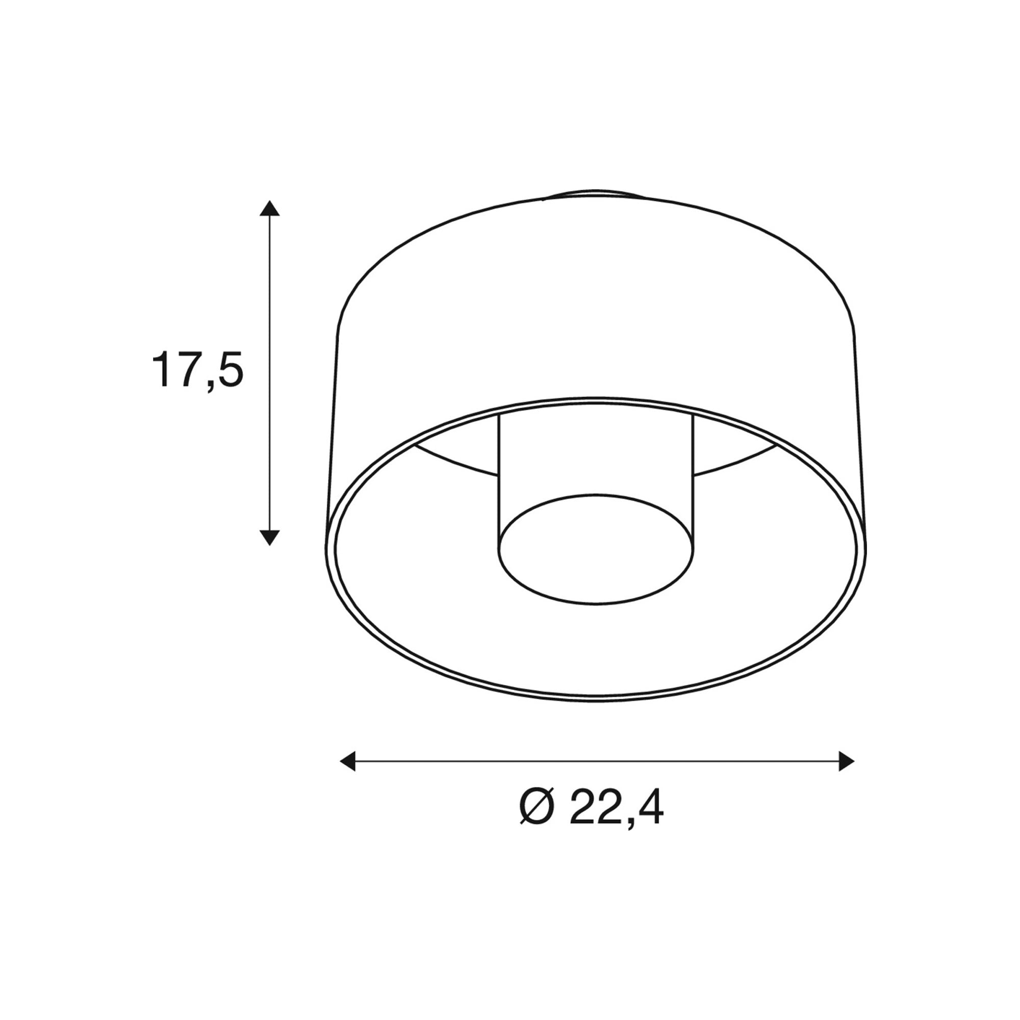 Stropna svjetiljka PHOTONI CYL, crna, 1xE27, IP65