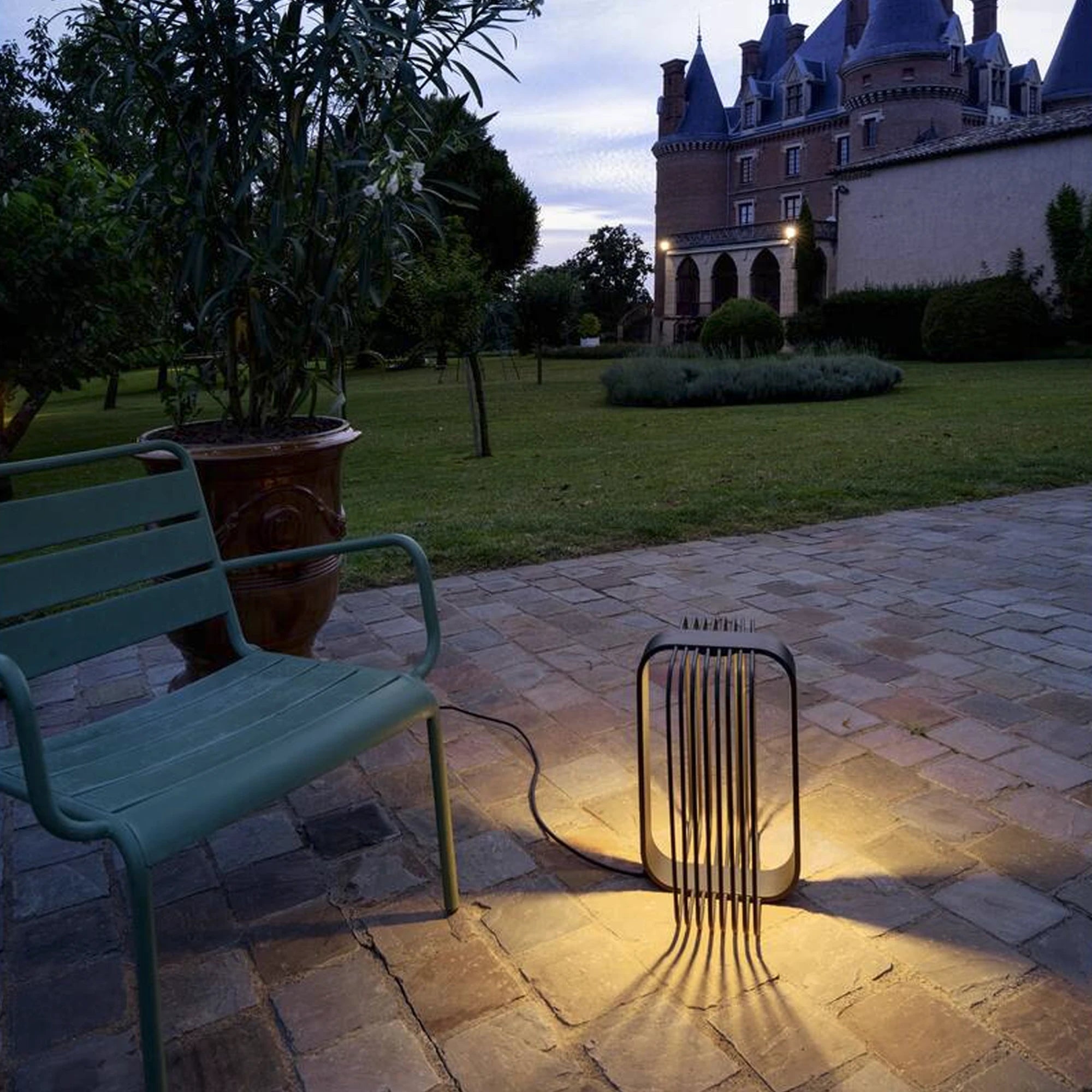 GRID CUBE LED vrtna svjetiljka, crna, 8W, 2700K, IP44/IP65, 400mm