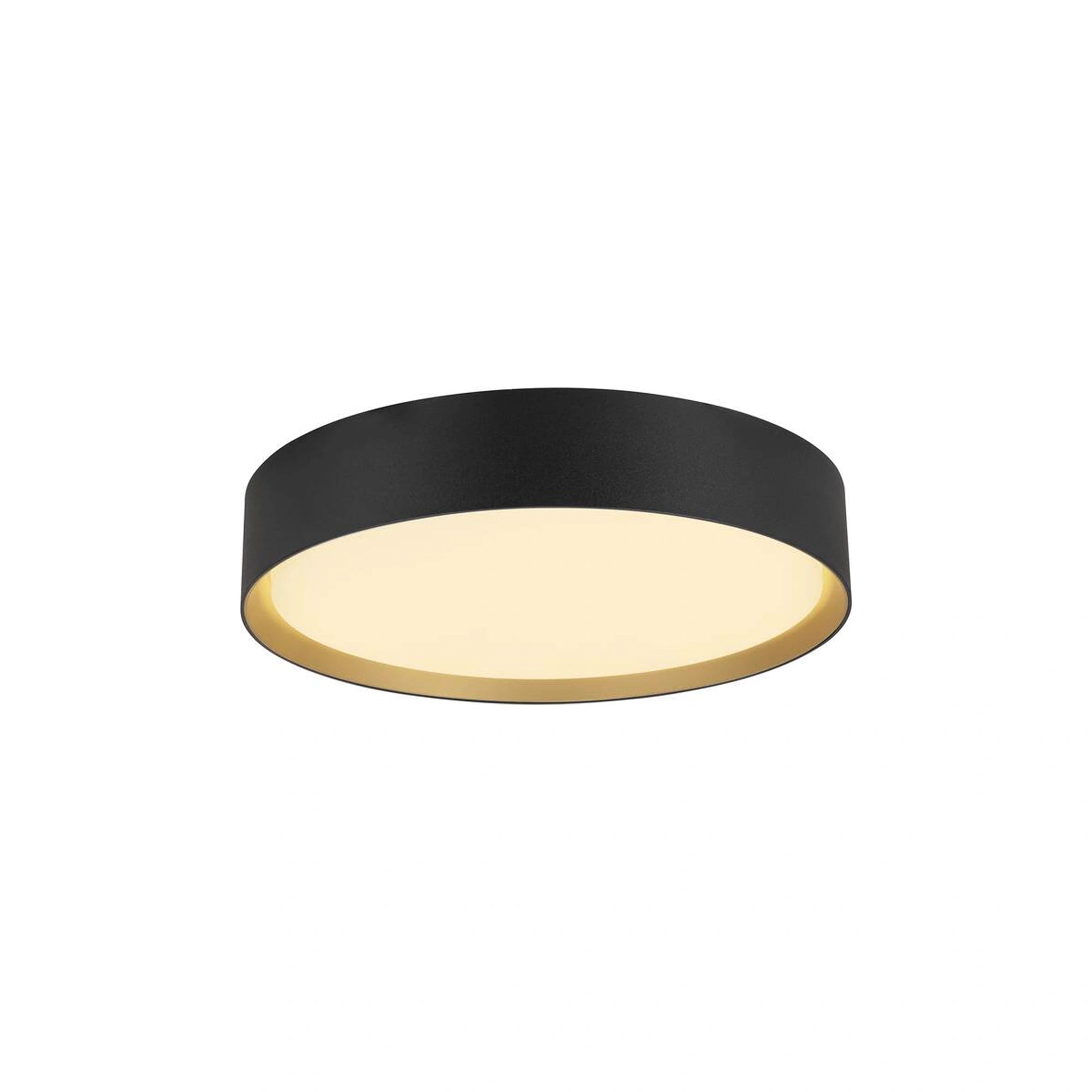 LED stropna svjetiljka DECONA 30, crno/zlatna, 18W, IP44, Ø300mm