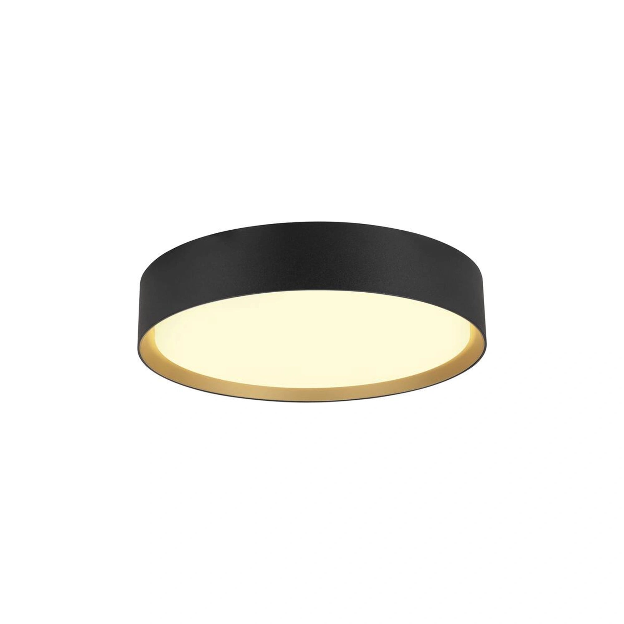 LED stropna svjetiljka DECONA 30, crno/zlatna, 18W, IP44, Ø300mm