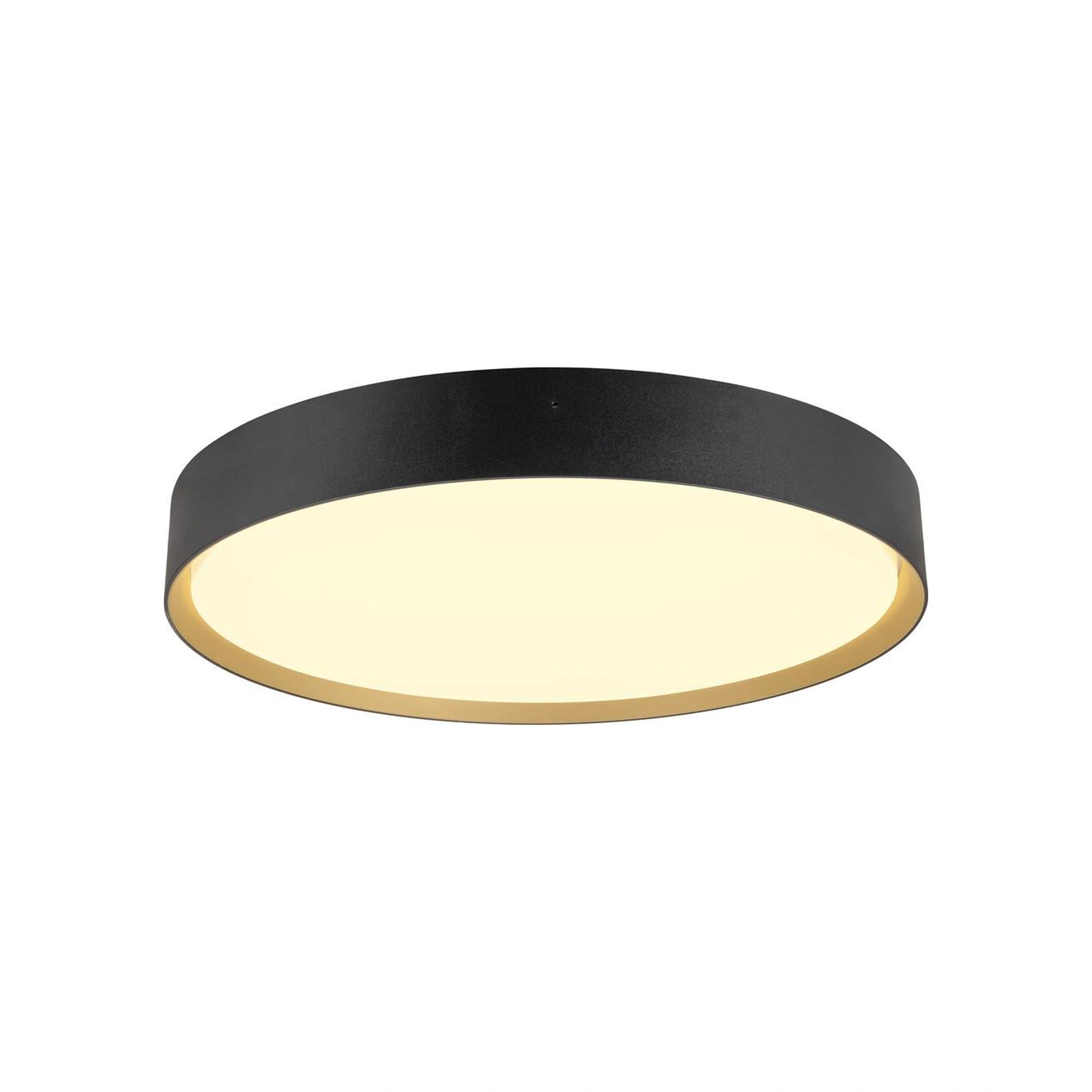 LED stropna svjetiljka DECONA 42, crno/zlatna, 23W, IP44, Ø420mm