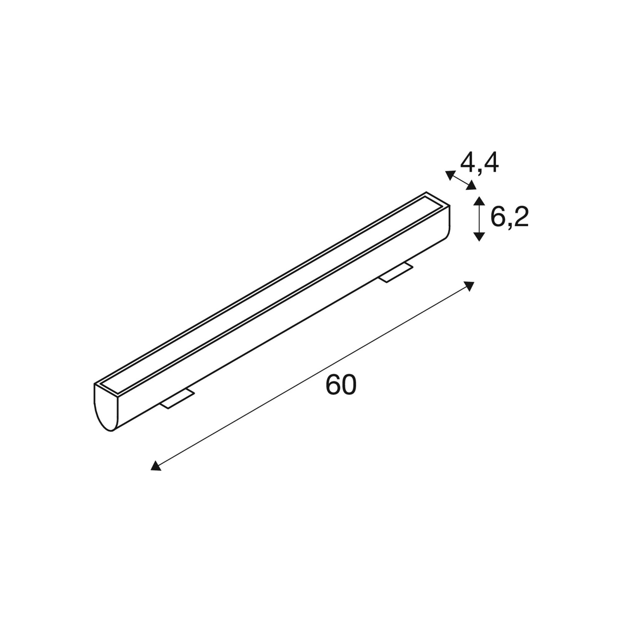 LED zidna spot svjetiljka GALEN Pro 60, antracit, 20W, 3000K, IP65, 600mm