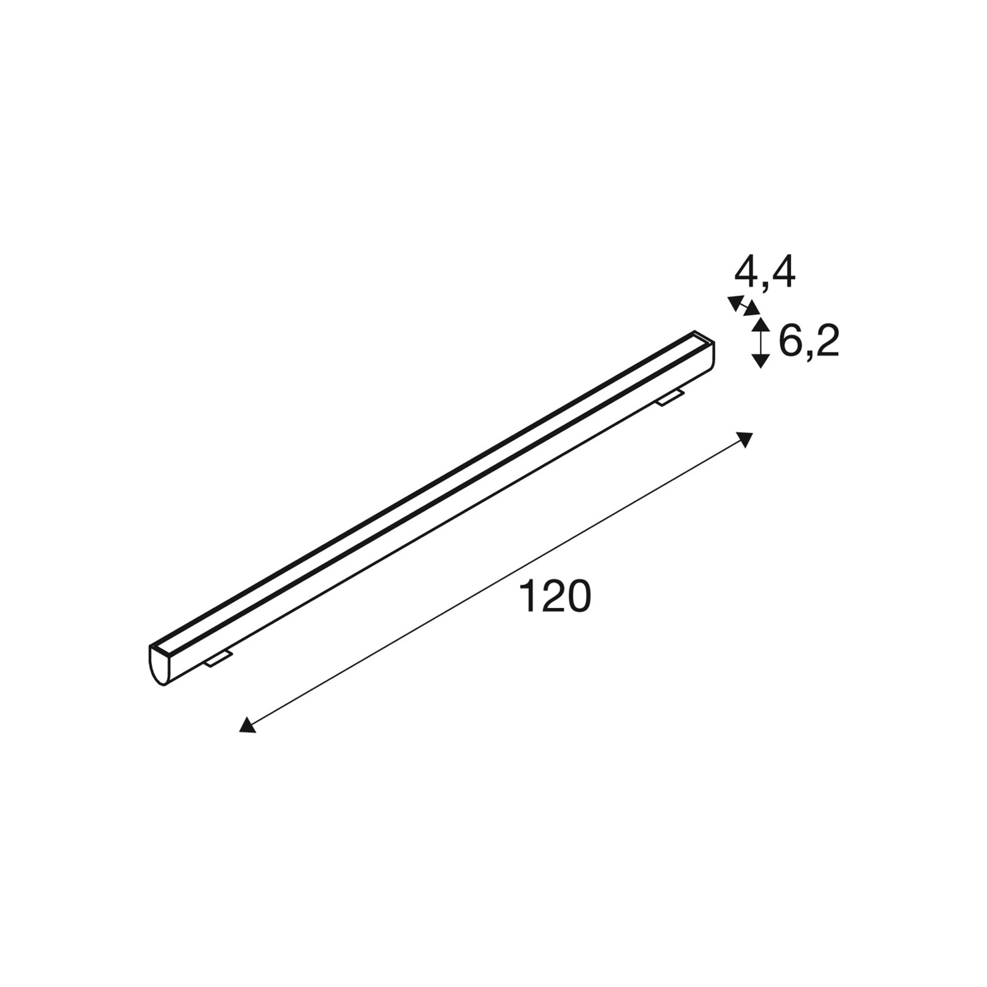 LED zidna spot svjetiljka GALEN Pro 120, antracit, 40W, 3000K, IP65, 1200mm