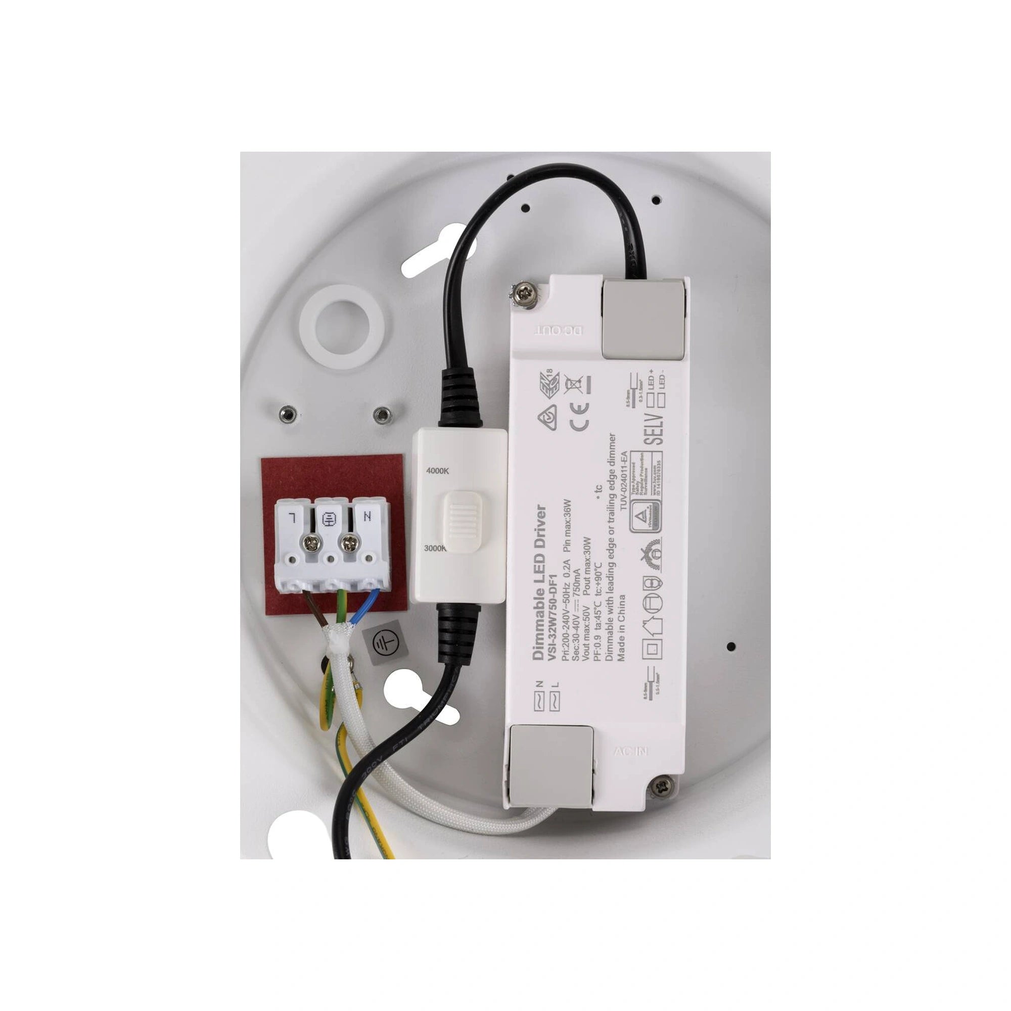 LED stropna svjetiljka PANEL 60, bijela, 29W, 3000/4000K, IP20, Ø600mm