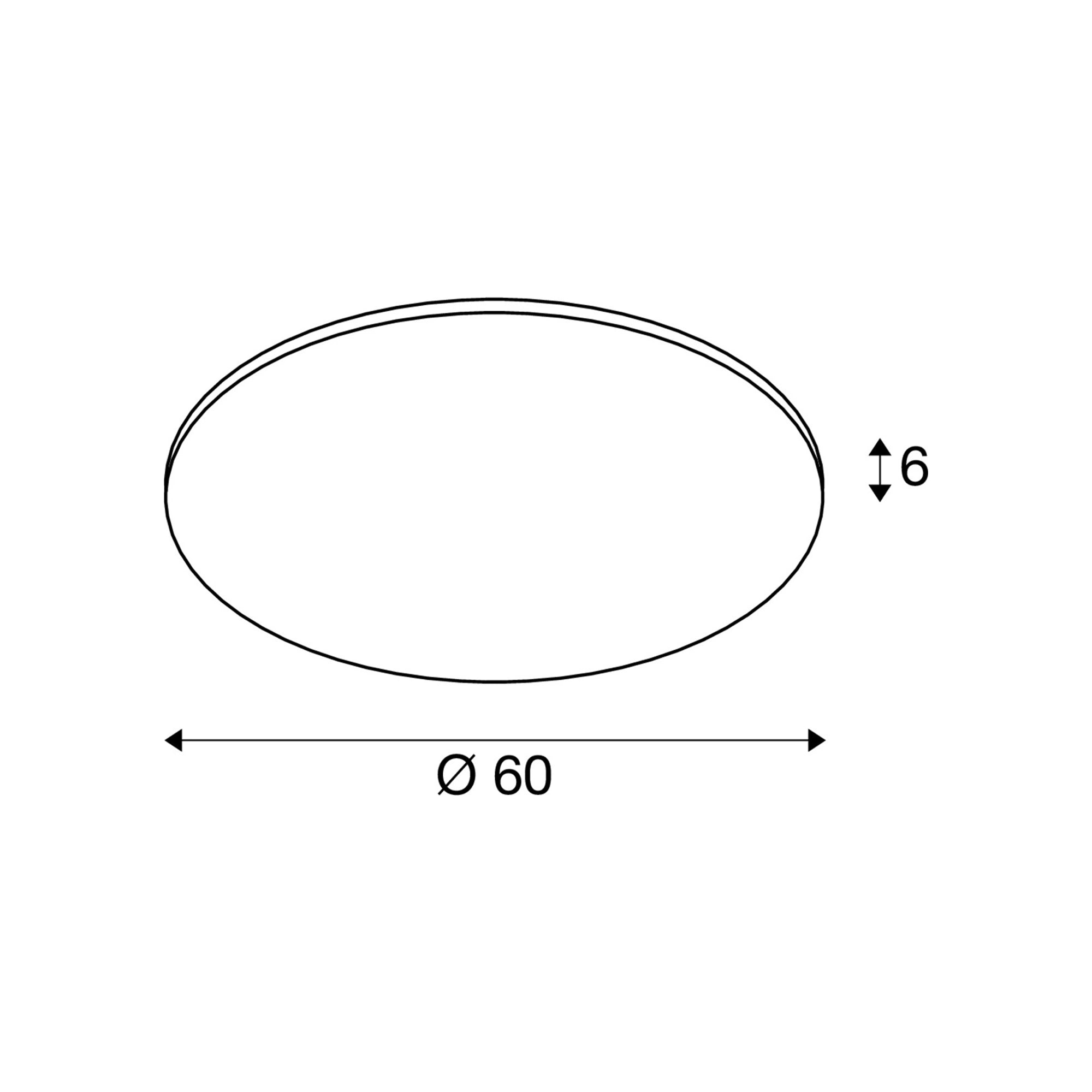 LED stropna svjetiljka PANEL 60, siva, 29W, 3000/4000K, IP20, Ø600mm