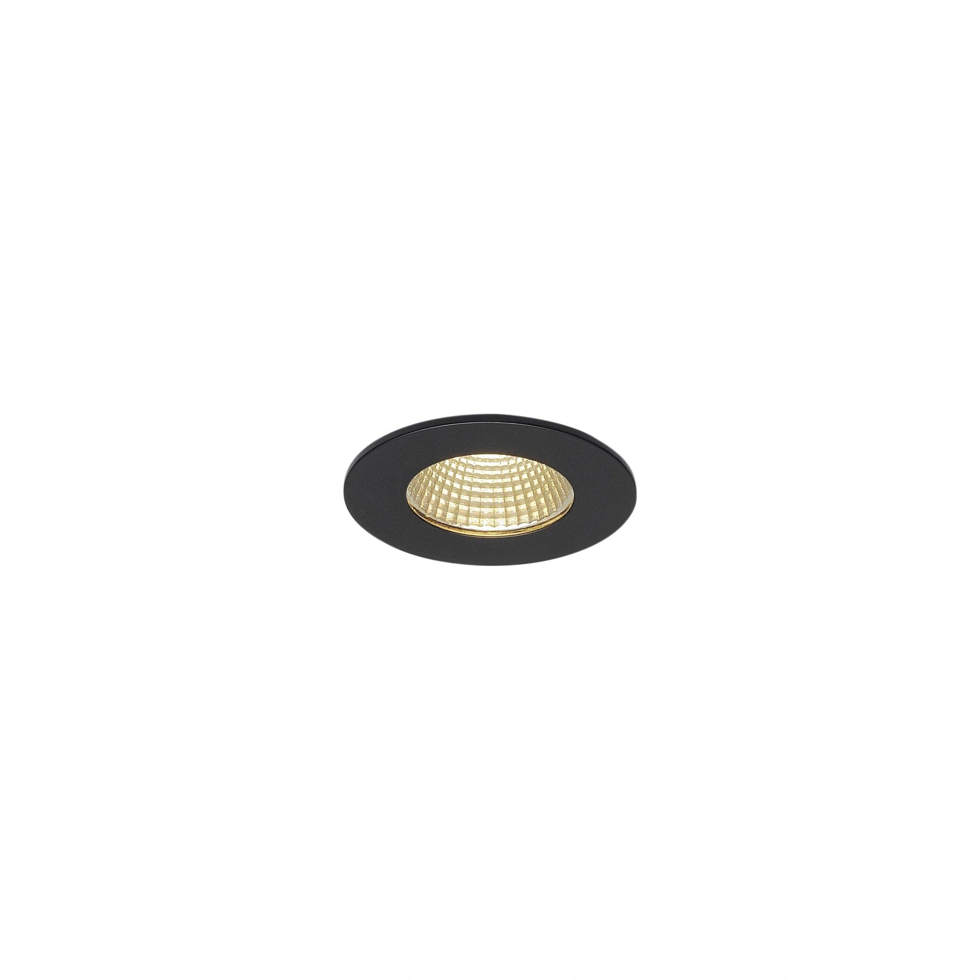 LED ugradbena svjetiljka PATTA-I, stropna, okrugla, crna, 10W, 3000K, IP20/IP65