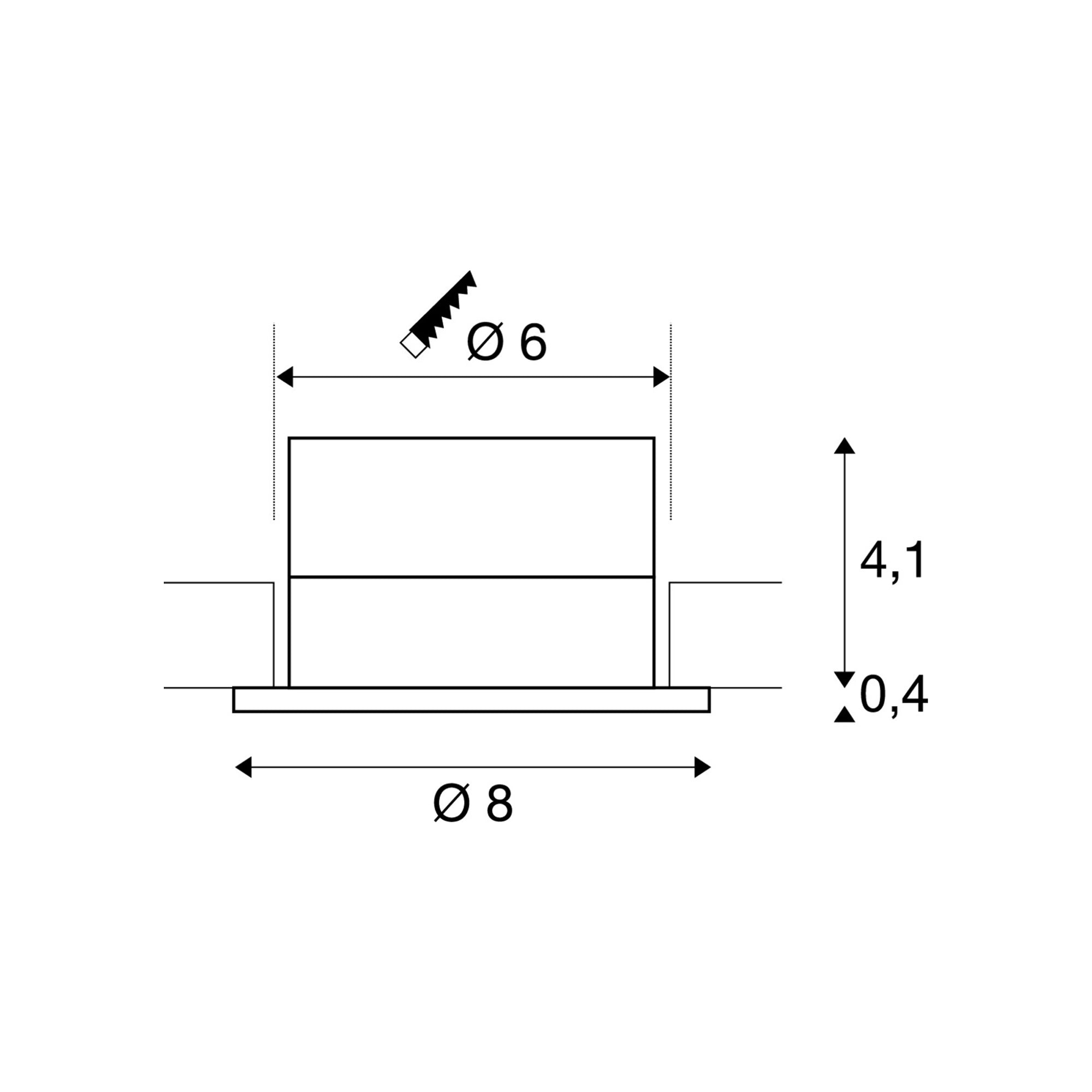 LED ugradbena svjetiljka PATTA-I, stropna, okrugla, crna, 10W, 3000K, IP20/IP65
