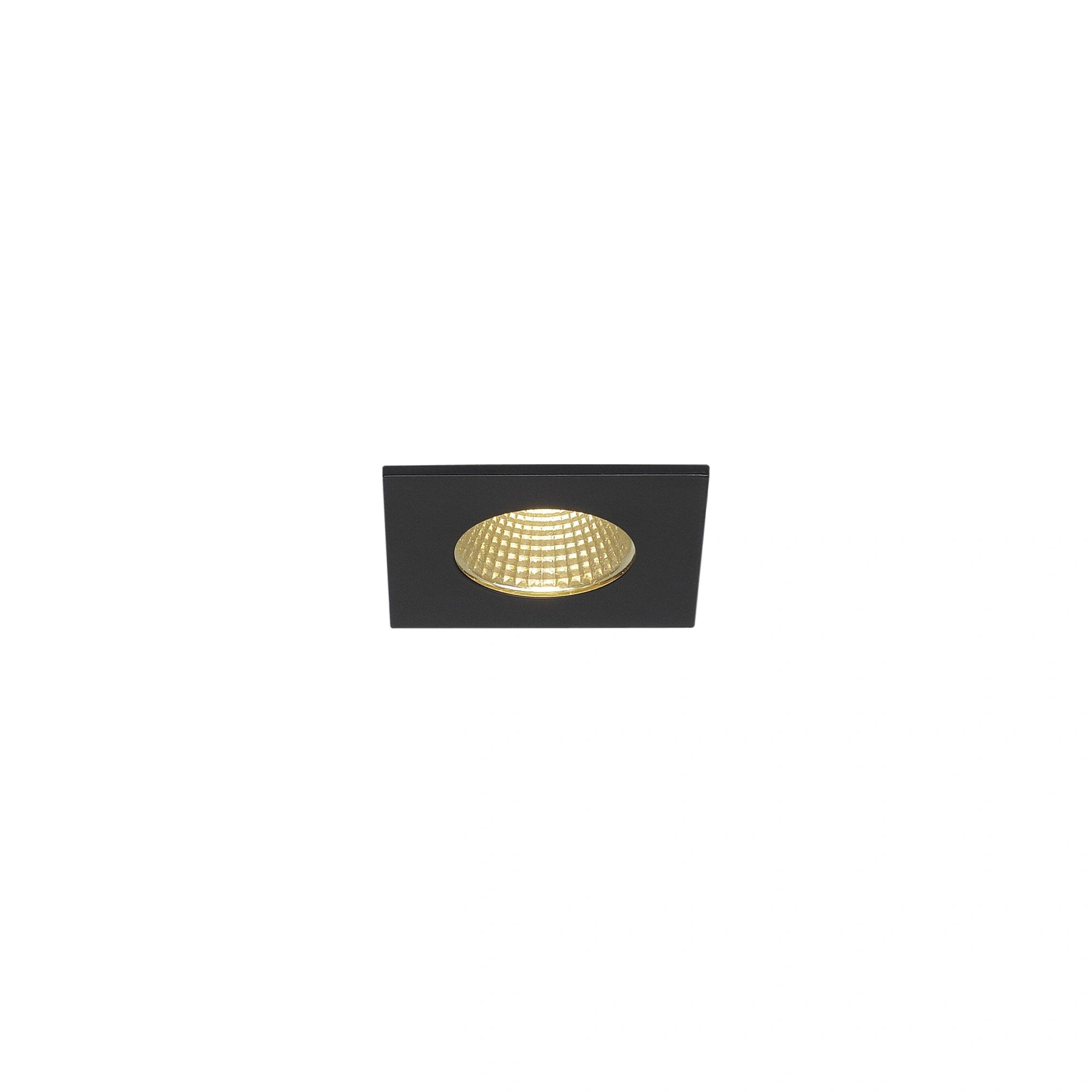 LED ugradbena svjetiljka PATTA-I, stropna, kvadratna, crna, 10W, 3000K, IP20/IP65