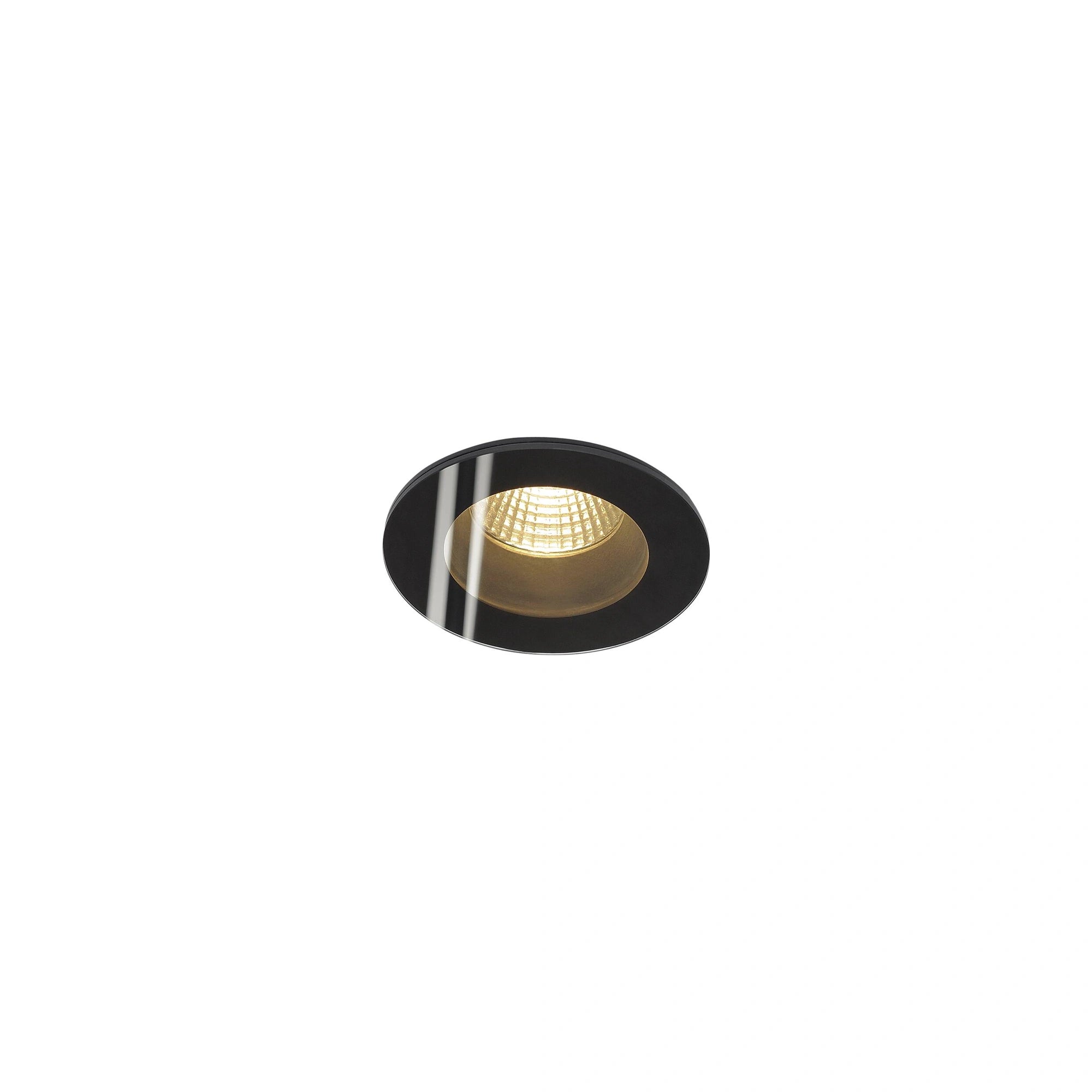 LED ugradbena svjetiljka PATTA-F, stropna, okrugla, crna, 11W, 3000K, IP20/IP65