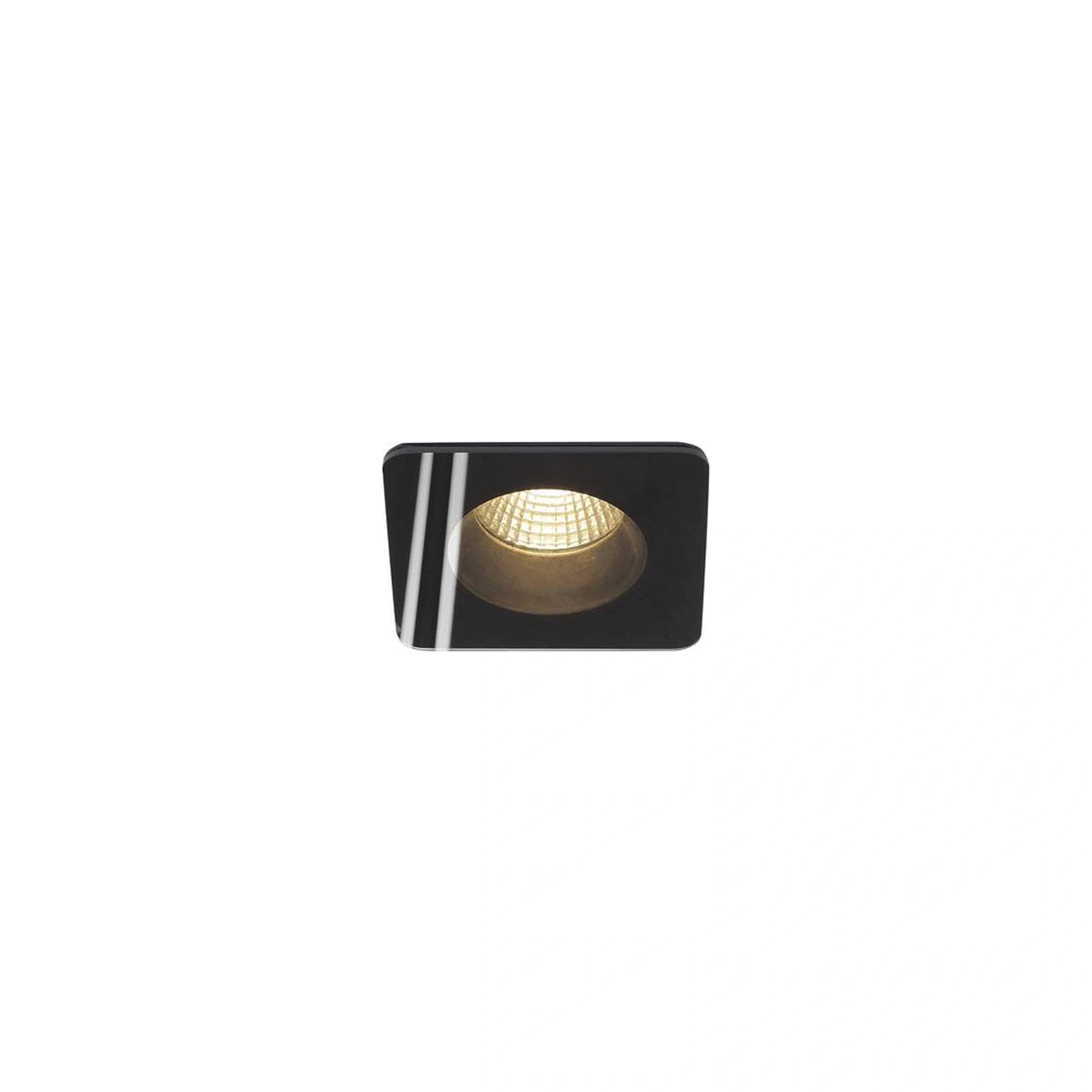 LED ugradbena svjetiljka PATTA-F, stropna, kvadratna, crna, 11W, 3000K, IP20/IP65