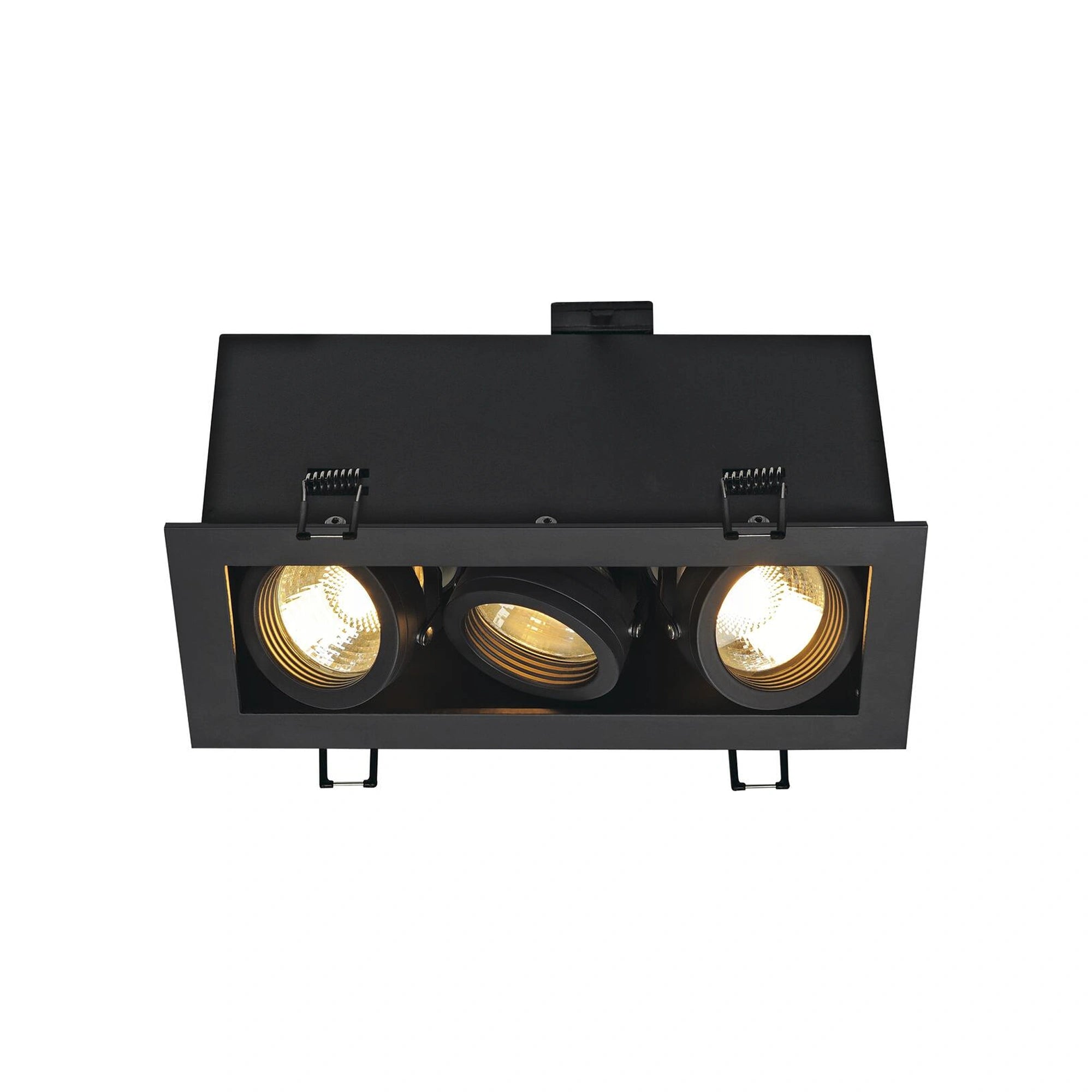 Ugradbena svjetiljka KADUX 3, stropna, crna, 3xGU10, IP20