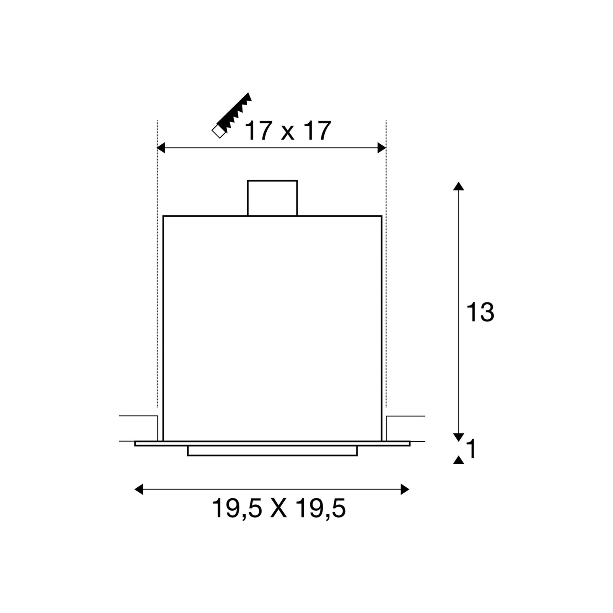 Ugradbena svjetiljka KADUX, stropna, bijela, 1xGU10, IP20