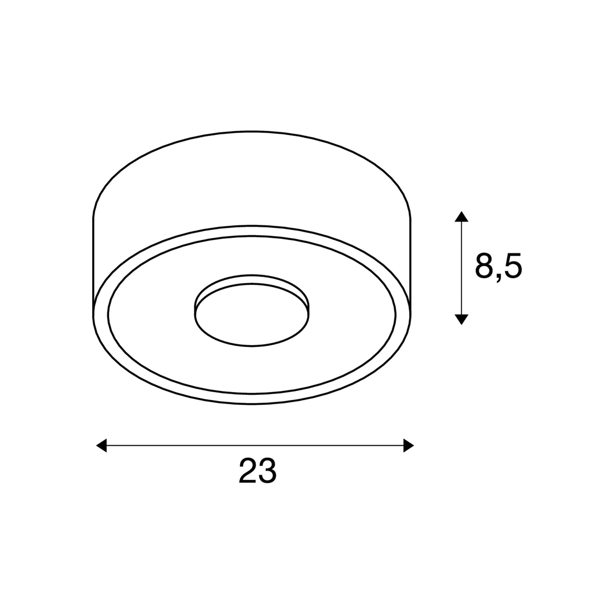 LED stropna svjetiljka OCCULDAS 23, bijela, 24W, 3000K, IP20, Ø230mm