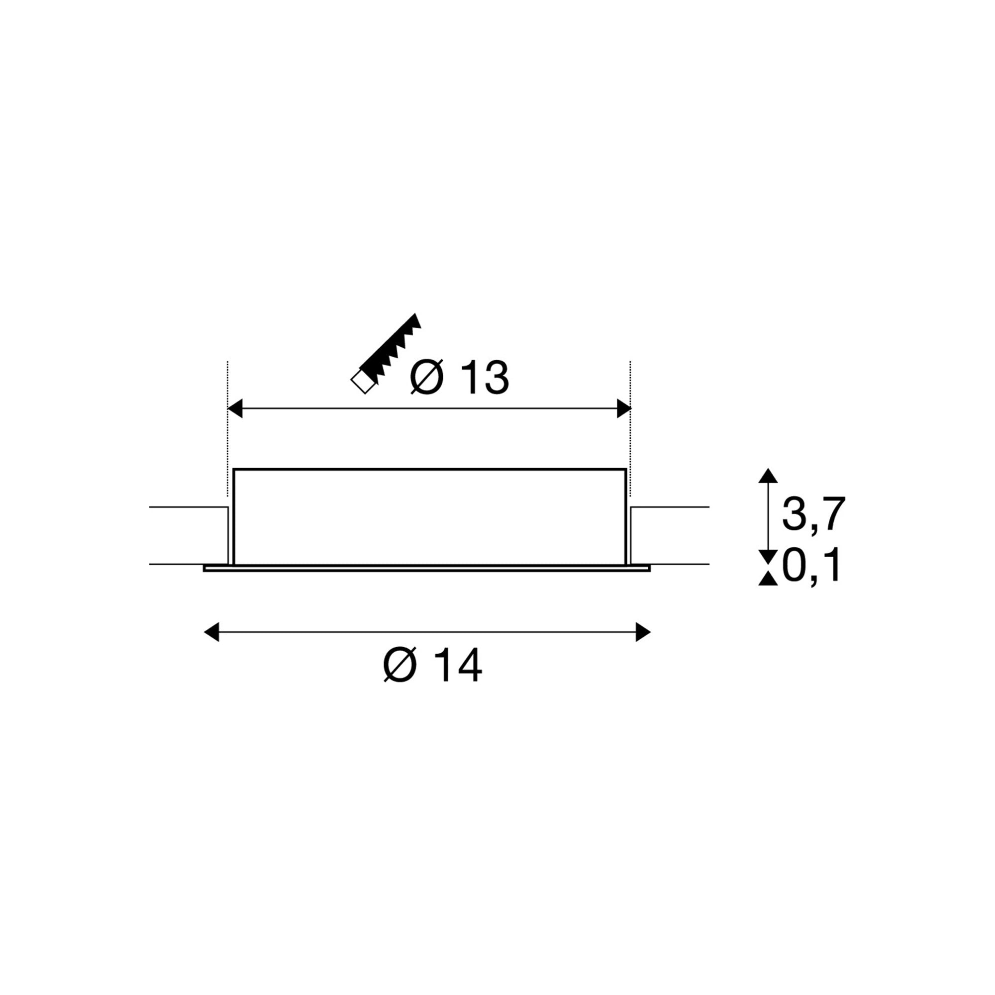 LED ugradbena svjetiljka OCCULDAS 14, stropna, bijela, 15W, 3000K, IP20