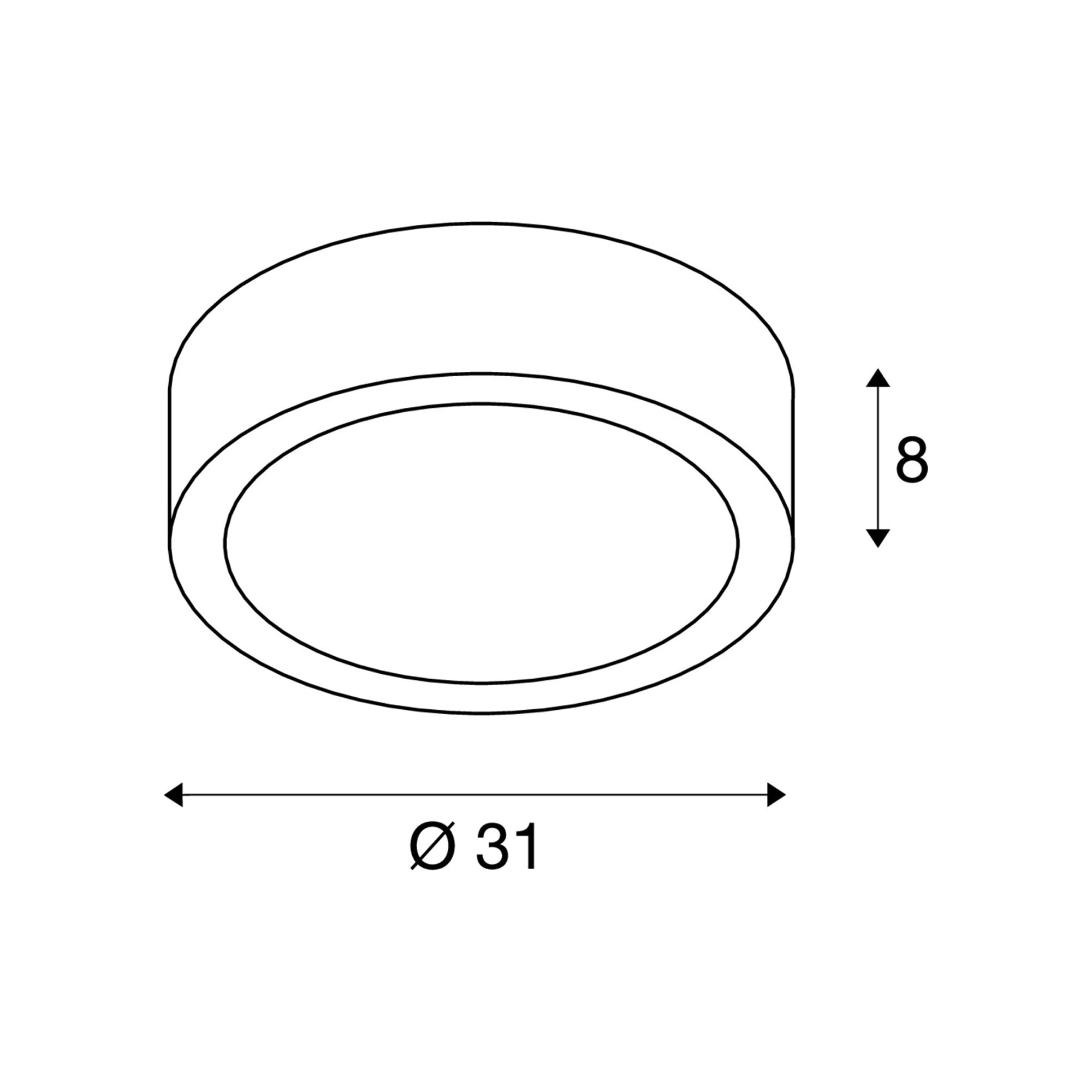 Stropna svjetiljka PLASTRA 105, bijela, 2xE27, IP20, Ø310mm