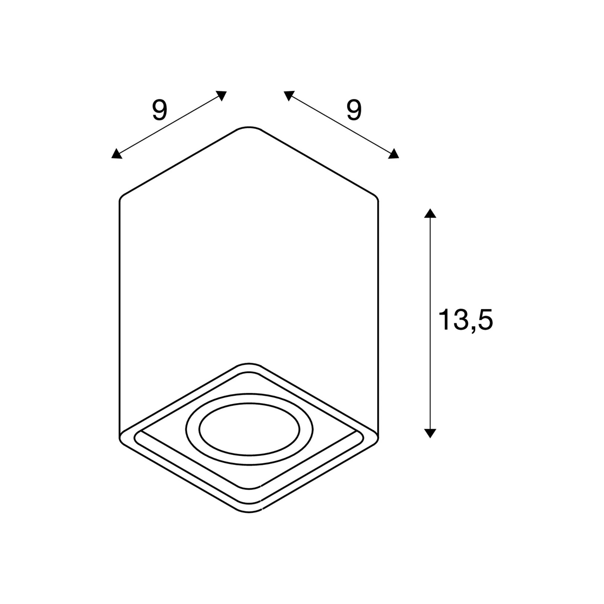Stropna svjetiljka PLASTRA, bijela, 1xGU10, IP20