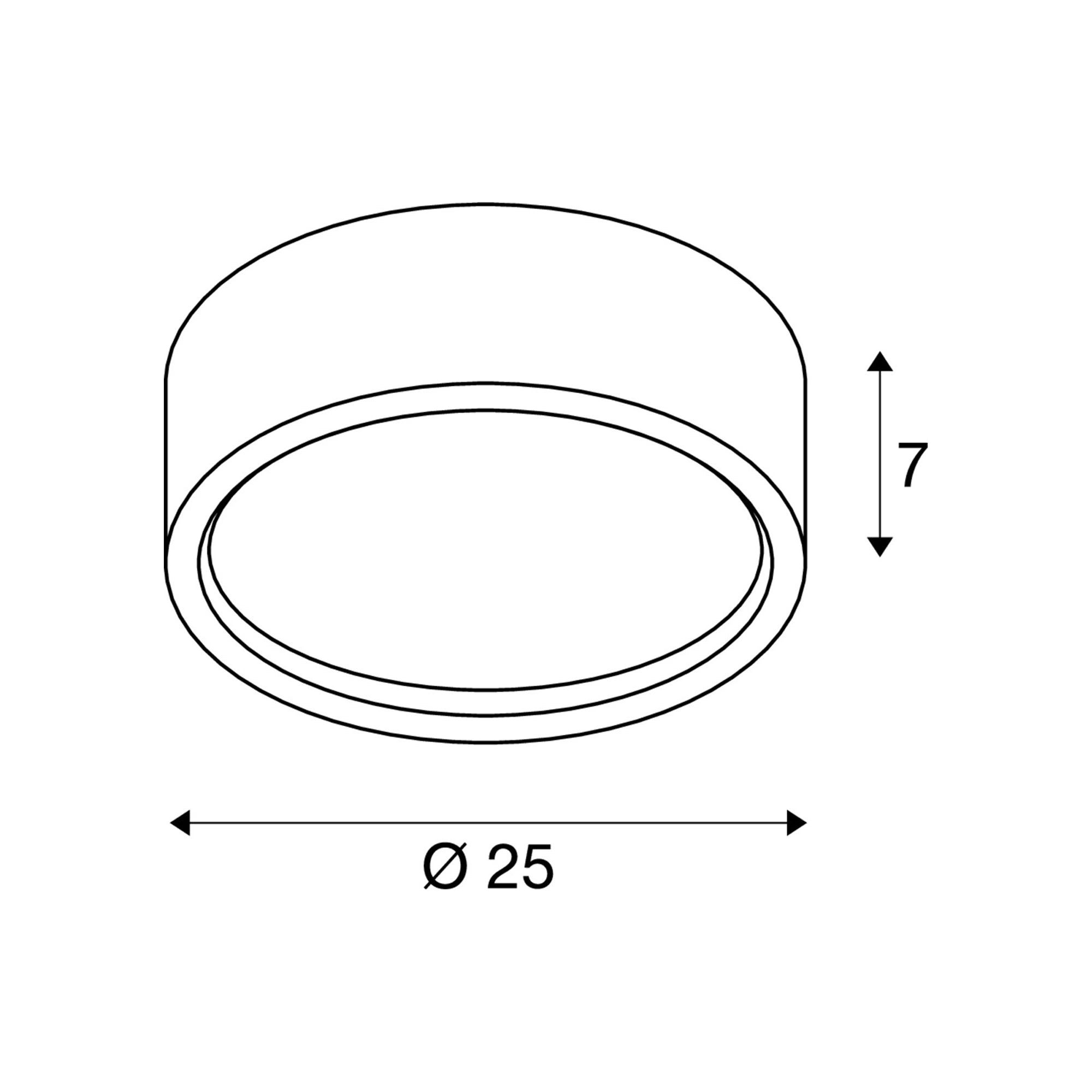 LED stropna svjetiljka PLASTRA, bijela, 15W, 3000K, IP20, Ø250mm