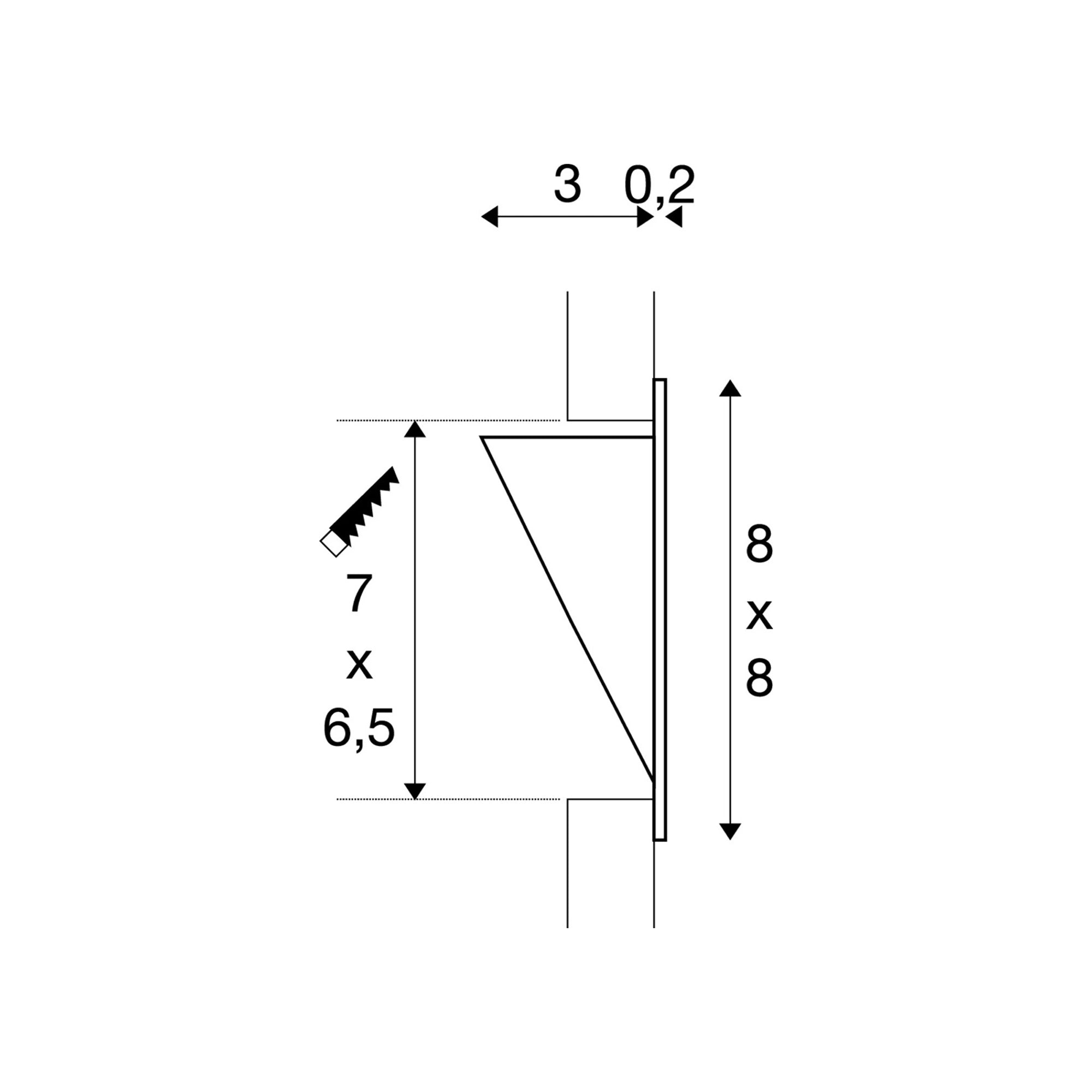 LED ugradbena svjetiljka DOWNUNDER PUR 80, zidna, bijela, 3.6W, 3000K, IP20