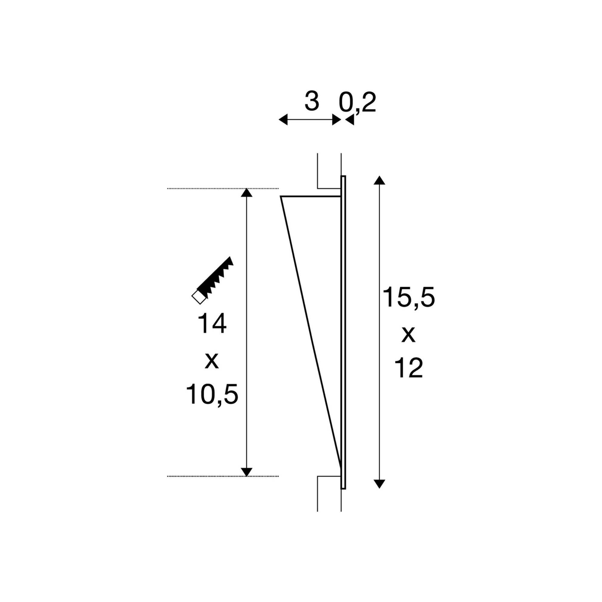 LED ugradbena svjetiljka DOWNUNDER PUR 150, zidna, bijela, 5.2W, 3000K, IP20