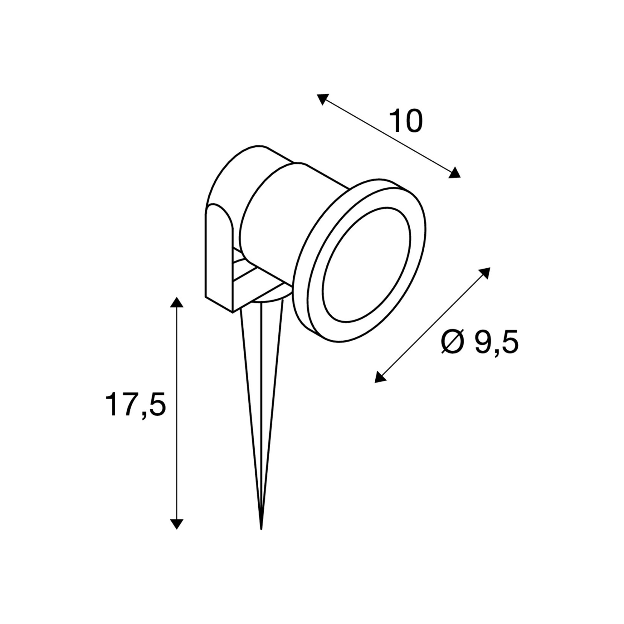 Vrtna spot svjetiljka NAUTILUS 10, ubodna, siva, 1xGU10, IP65