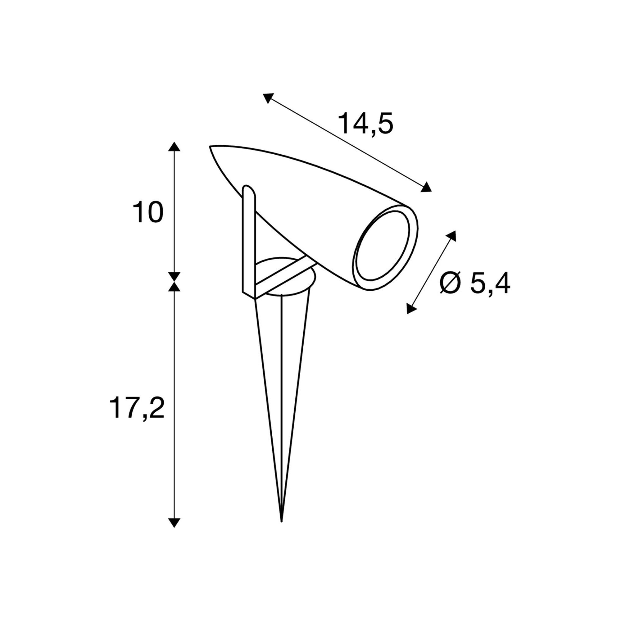 LED vrtna spot svjetiljka SYNA, ubodna, antracit, 9W, 3000K, IP55