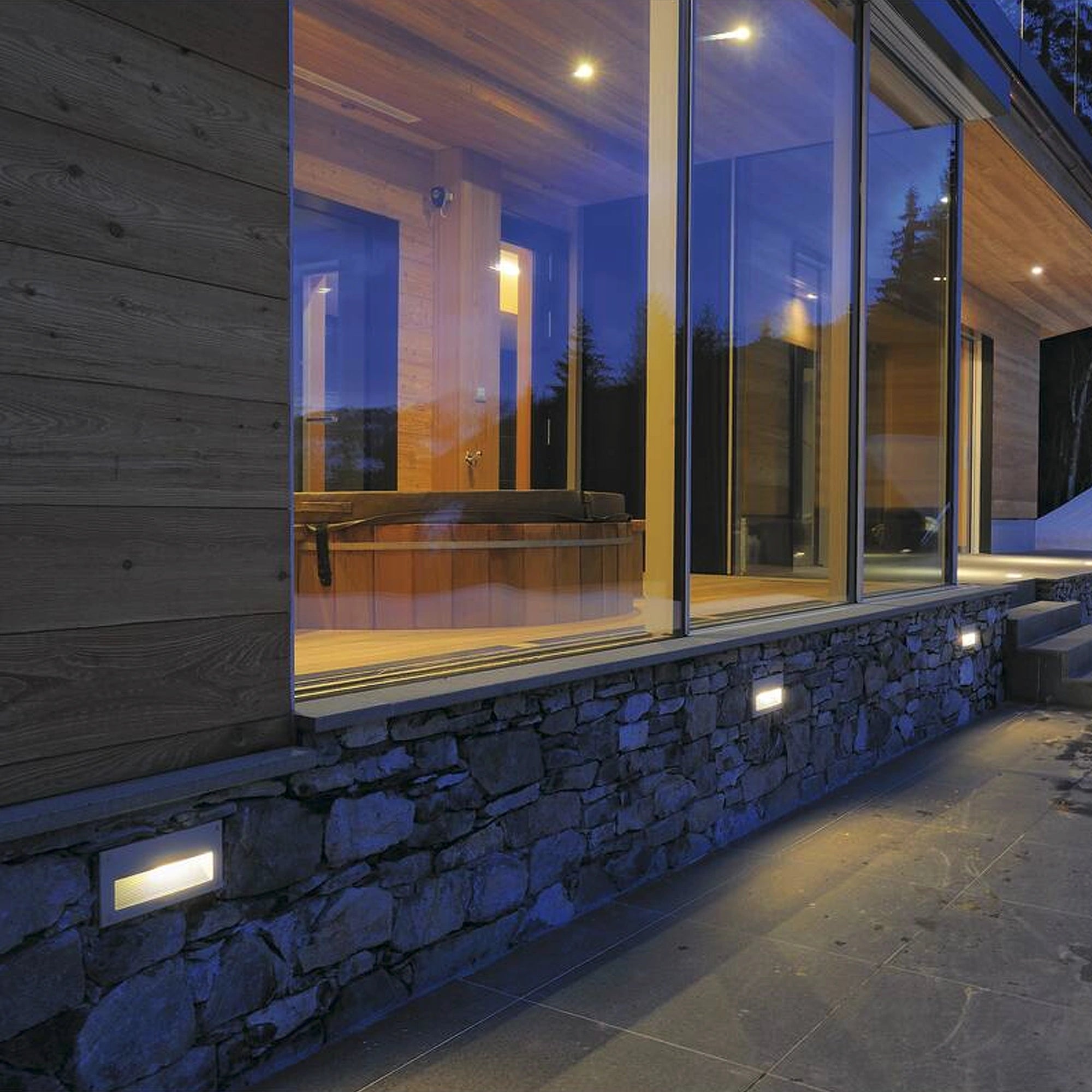 LED zidna svjetiljka BRICK DOWNUNDER, ugradbena, siva, 1.4W, 3000K, IP54