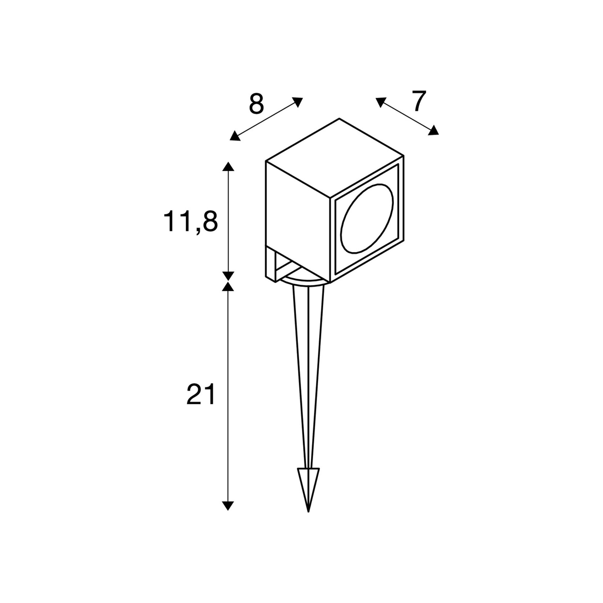 LED vrtna spot svjetiljka NAUTILUS 10, ubodna, antracit, 8.5W, 3000K, IP65