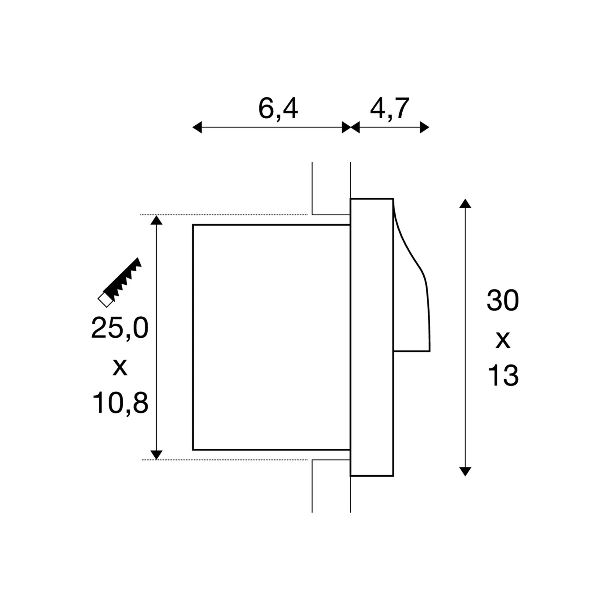 LED zidna svjetiljka ADI, ugradbena, antracit, 18W, 3000K, IP55