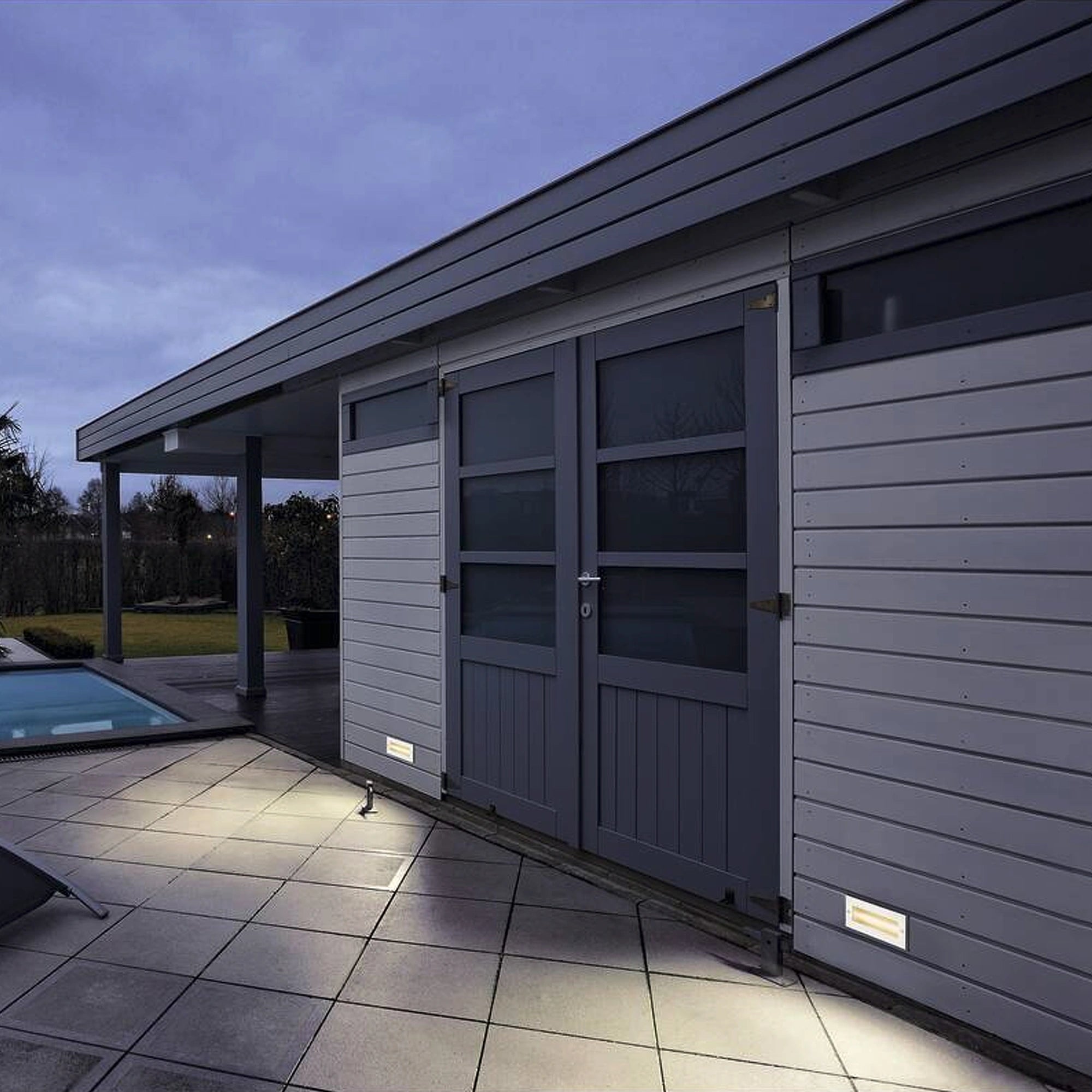 LED zidna svjetiljka BRICK, ugradbena, simetrična, nehrđajući čelik, 9.5W, 3000K, IP65