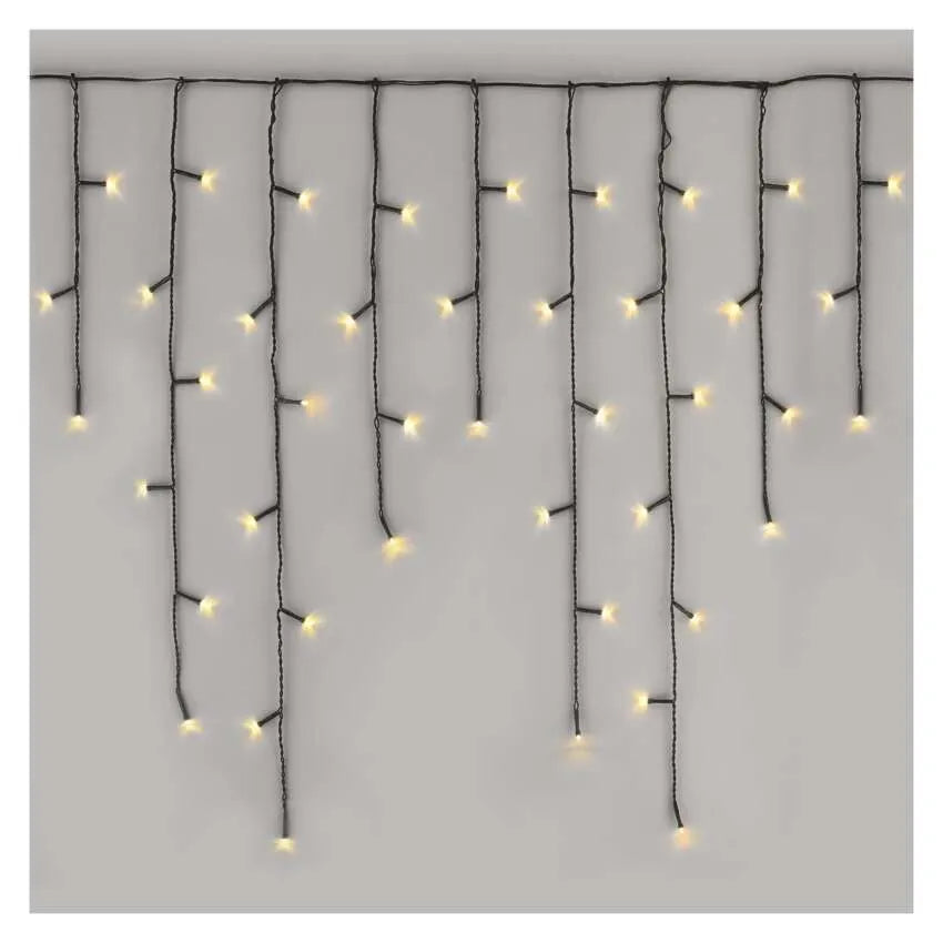 Božićne lampice, LED, ledenice, toplo bijela, 8 načina rada, IP44, 3.6m
