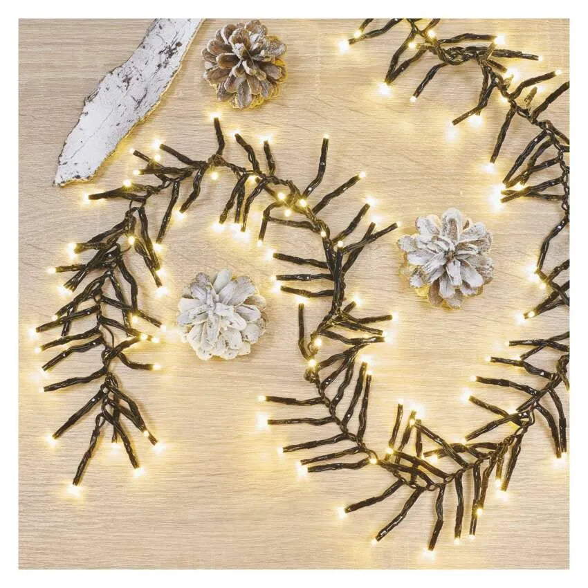 Božićne lampice, LED, jež, toplo bijela, 8 načina rada, timer, IP44, 7.2m