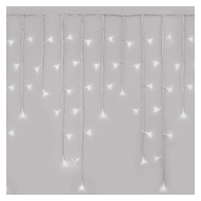 Božićne lampice, LED, ledenice, hladno bijela, daljinski, 8 načina rada, timer, IP44, 5m