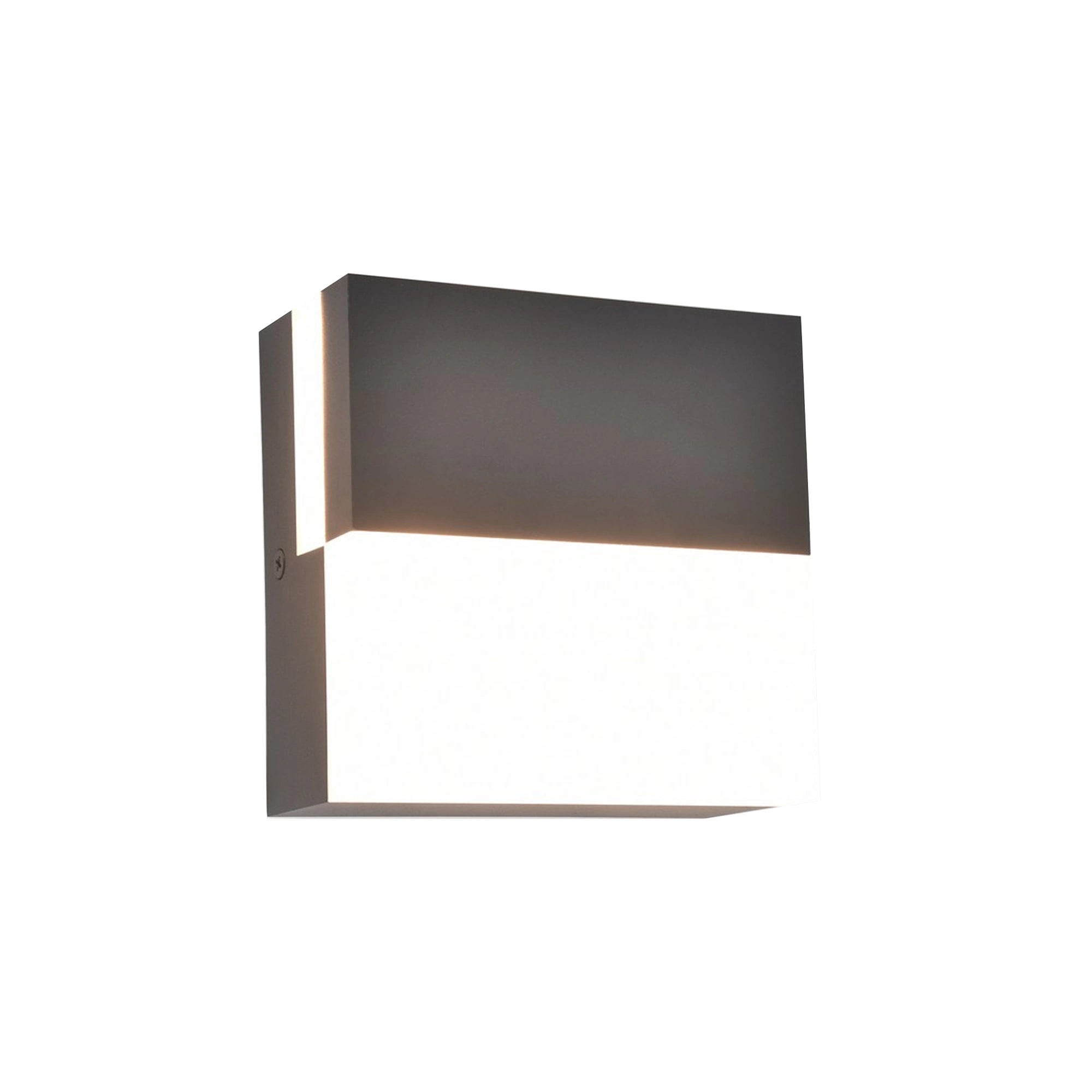 LED zidna svjetiljka DOMINO, tamno siva, 17W, 3000K, IP65