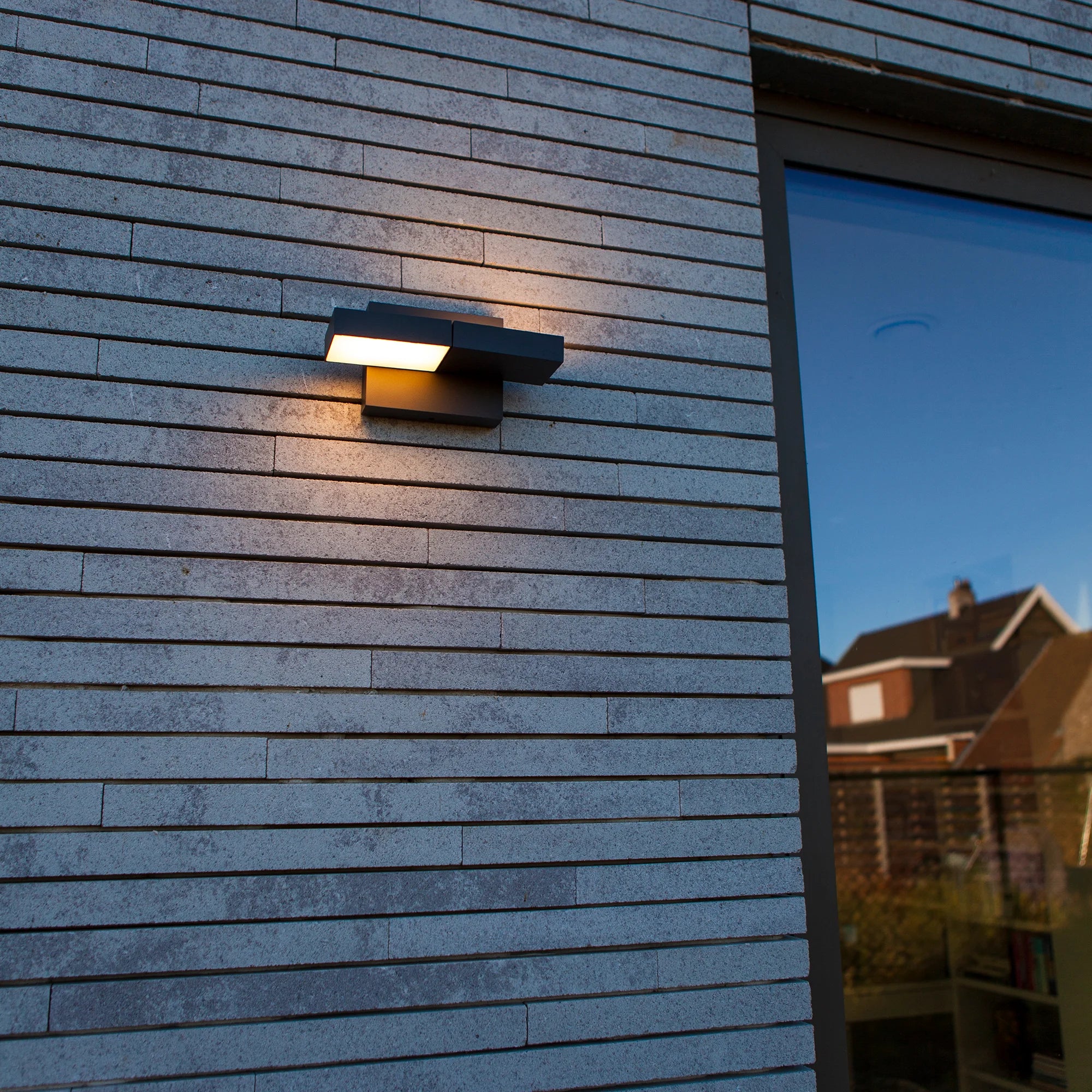 LED zidna svjetiljka TWISTO, tamno siva, 13W, 3000K/4000K, IP65
